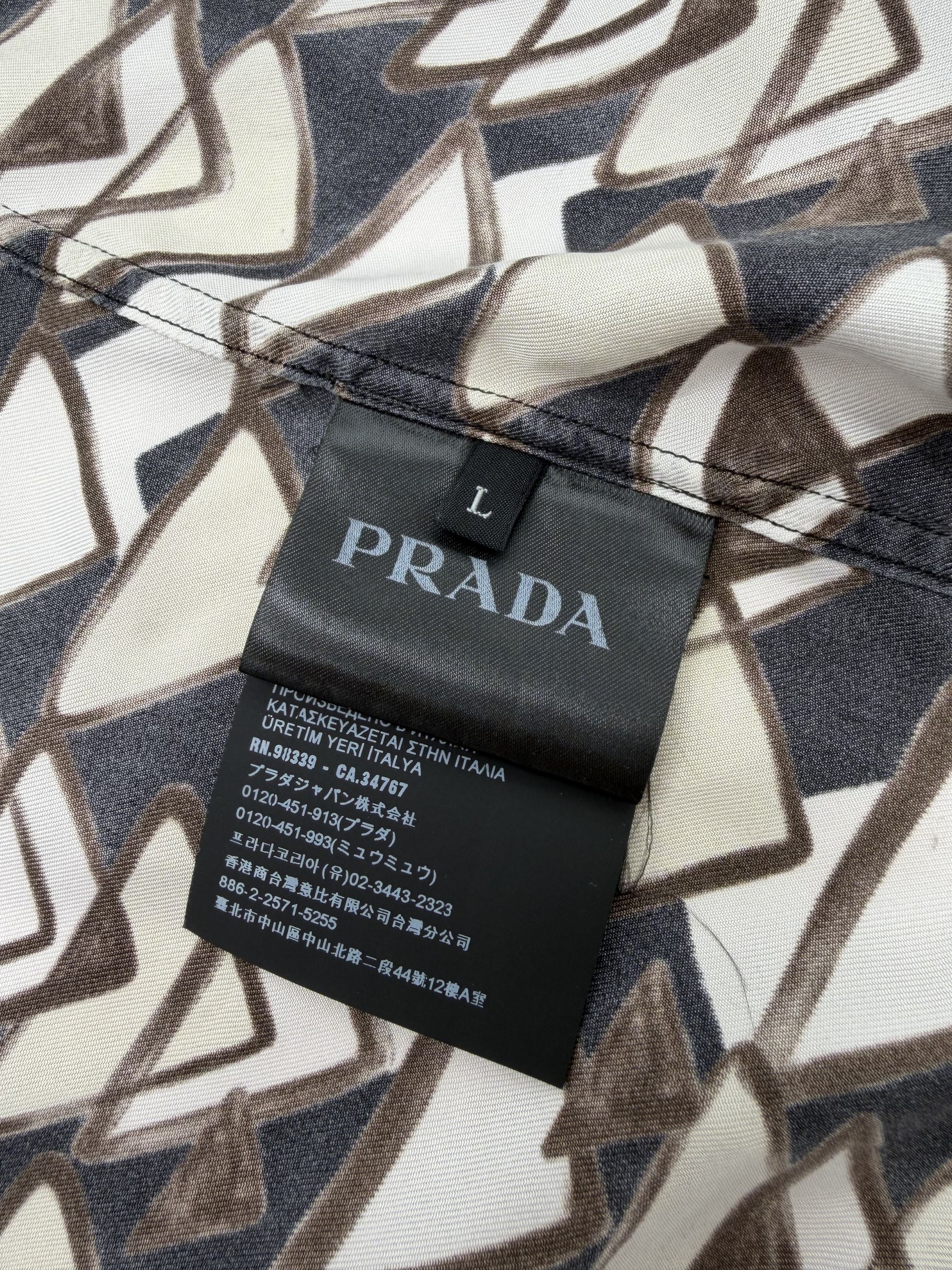 Prada Geo Print Silk Shirt Prada