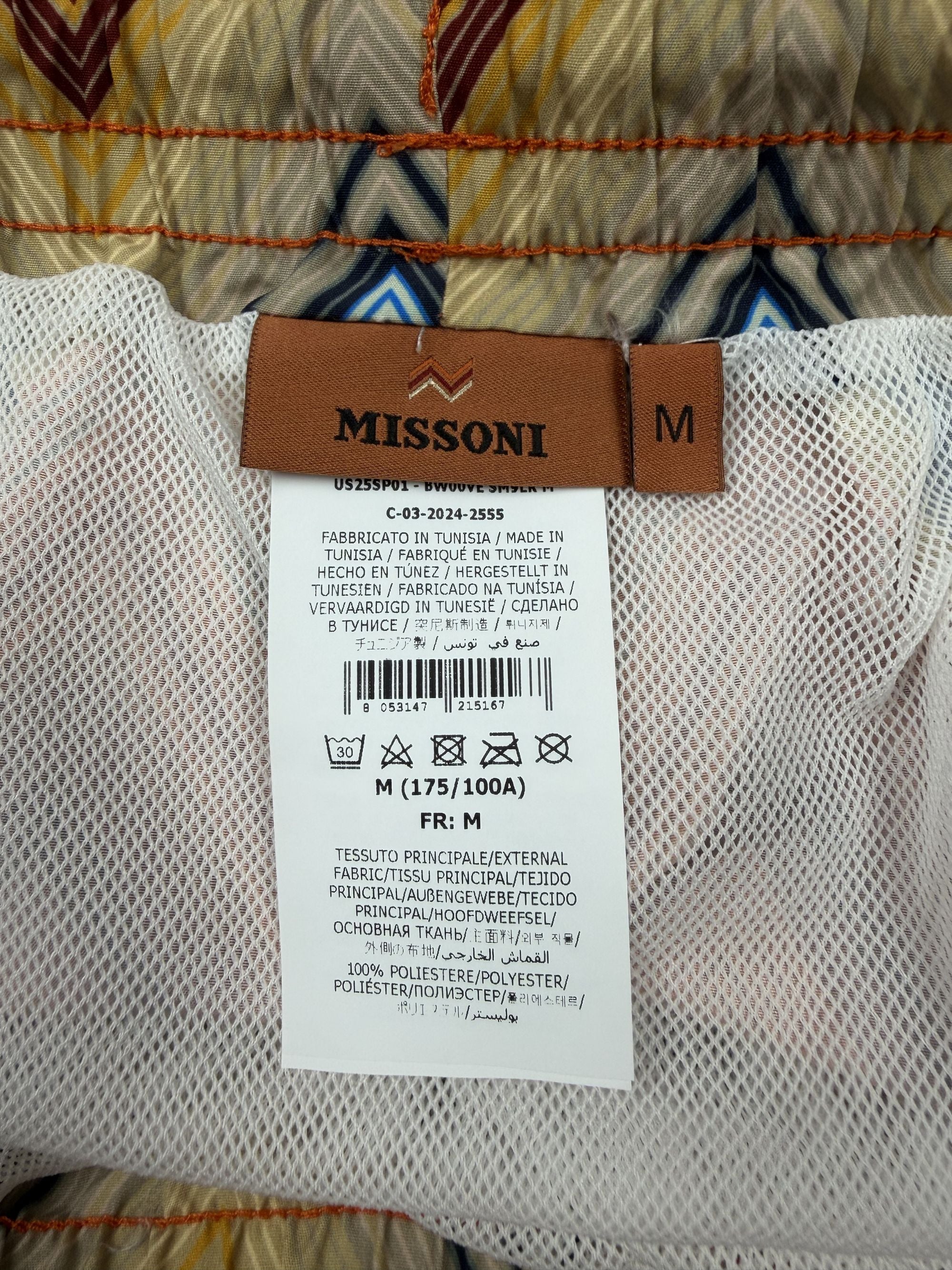 Missoni Zigzag Swim Shorts - Orange Missoni