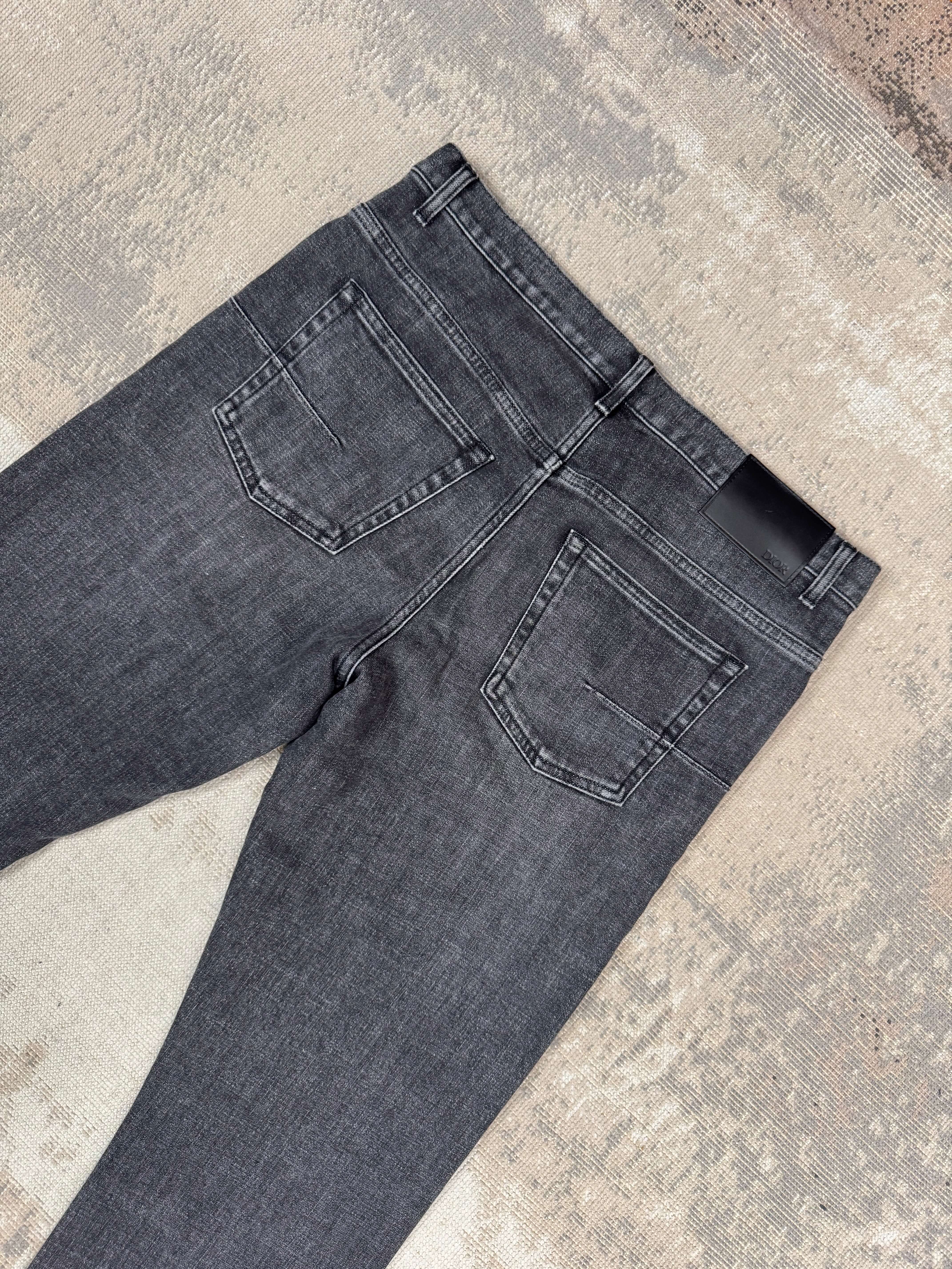 Dior Long Slim Fit Jeans - Grey Denim Dior