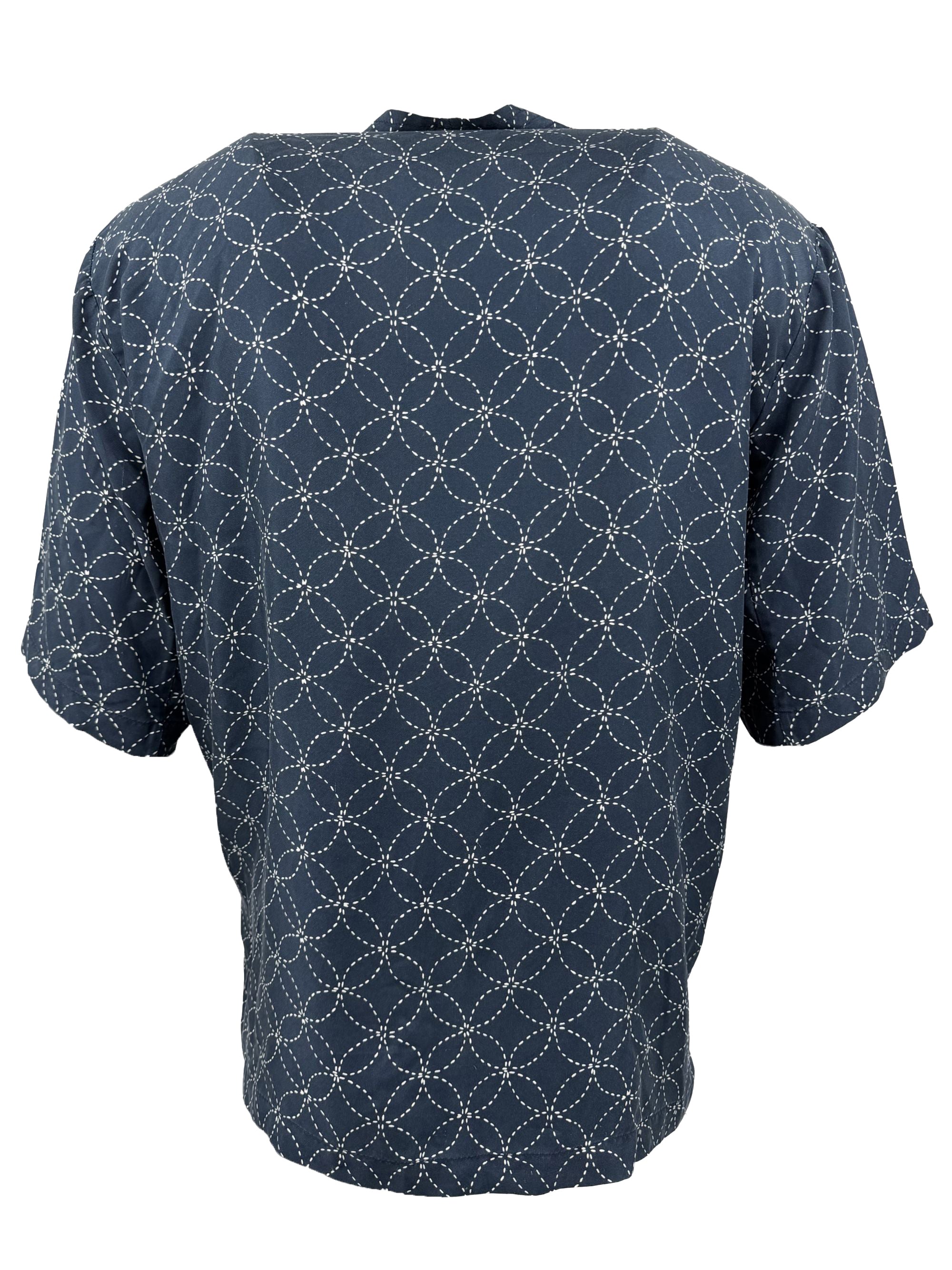 KITH Silk Geometric Shirt - Navy KITH
