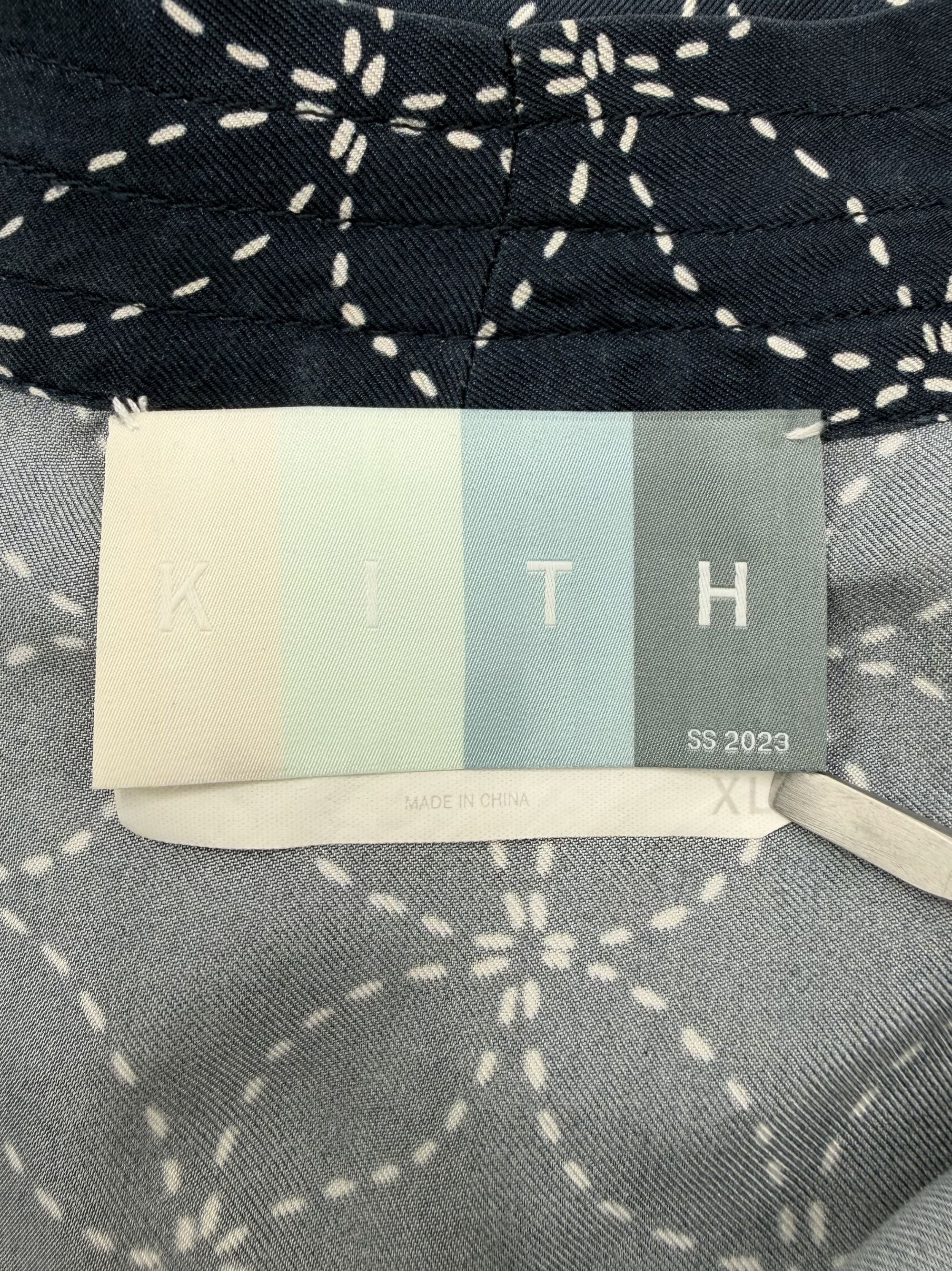 KITH Silk Geometric Shirt - Navy KITH