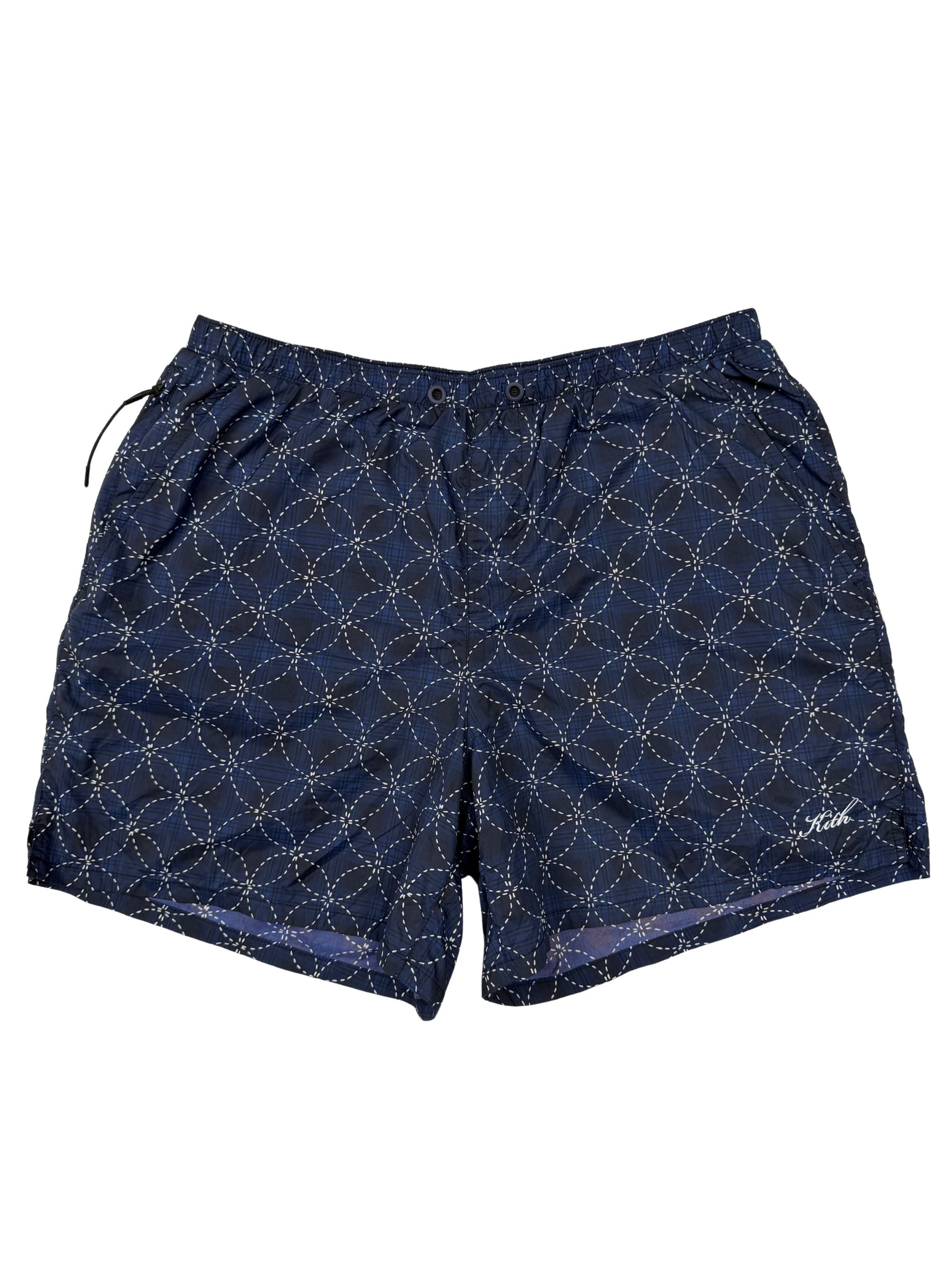 KITH Geometric Swimshorts - Navy KITH