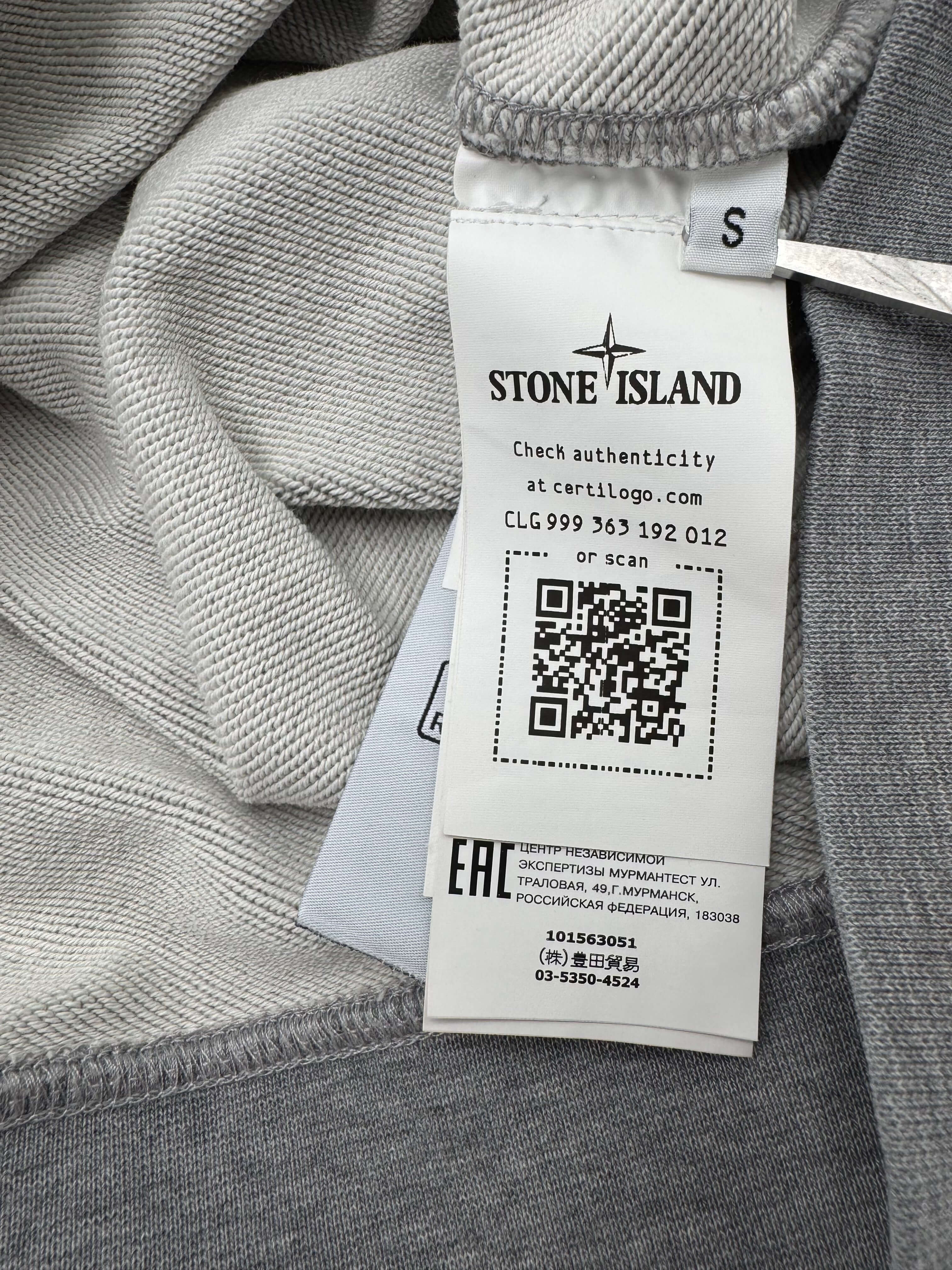 Stone Island Badge Sweatshirt - Grey Stone Island