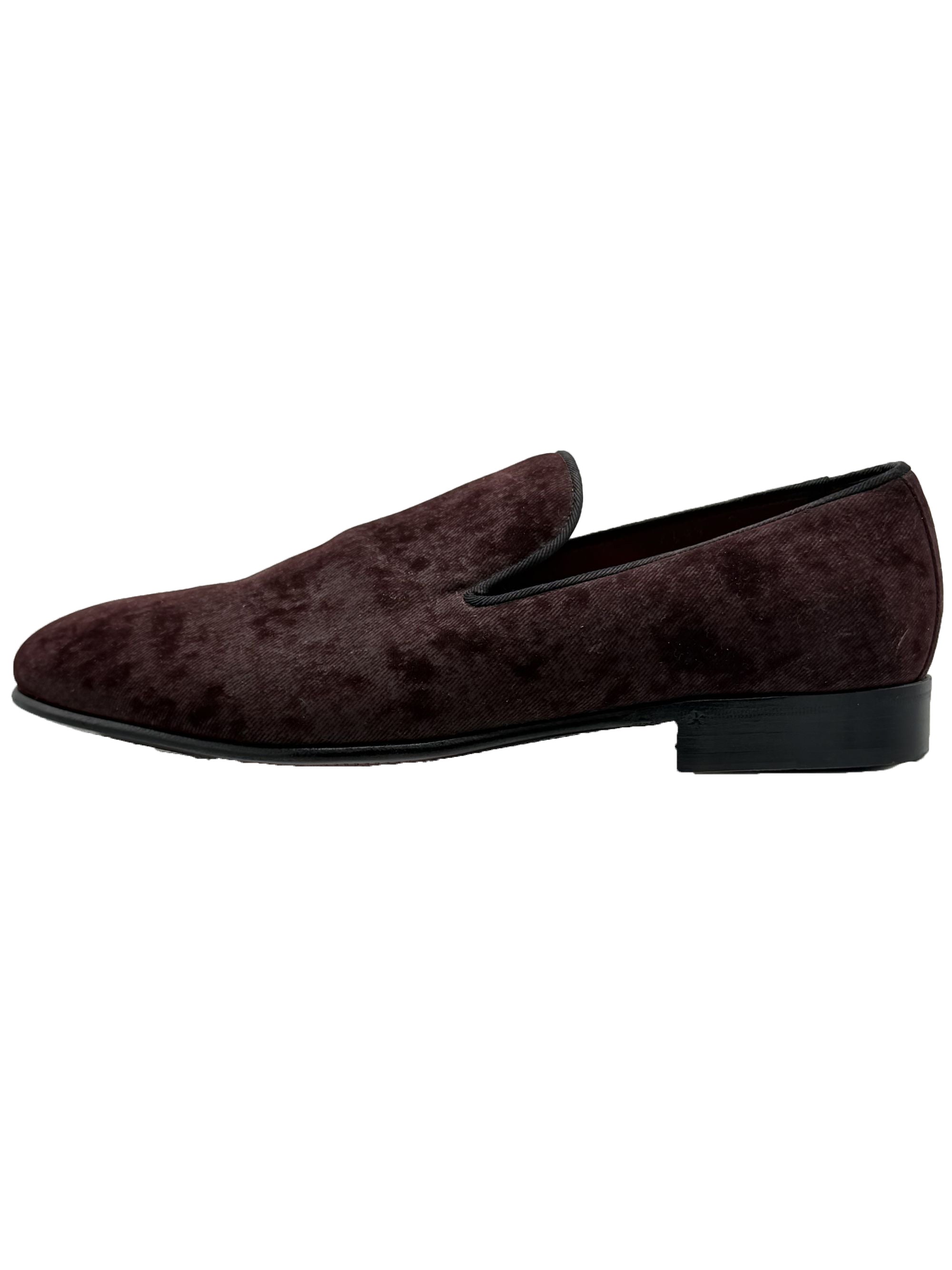 Dolce & Gabbana Velvet Loafers - Burgundy Dolce & Gabbana