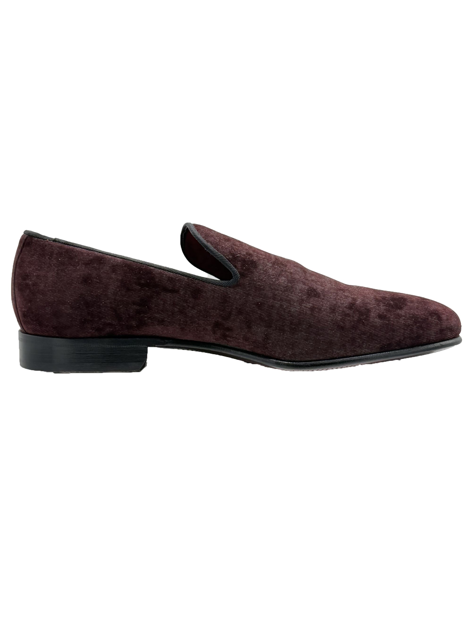 Dolce & Gabbana Velvet Loafers - Burgundy Dolce & Gabbana