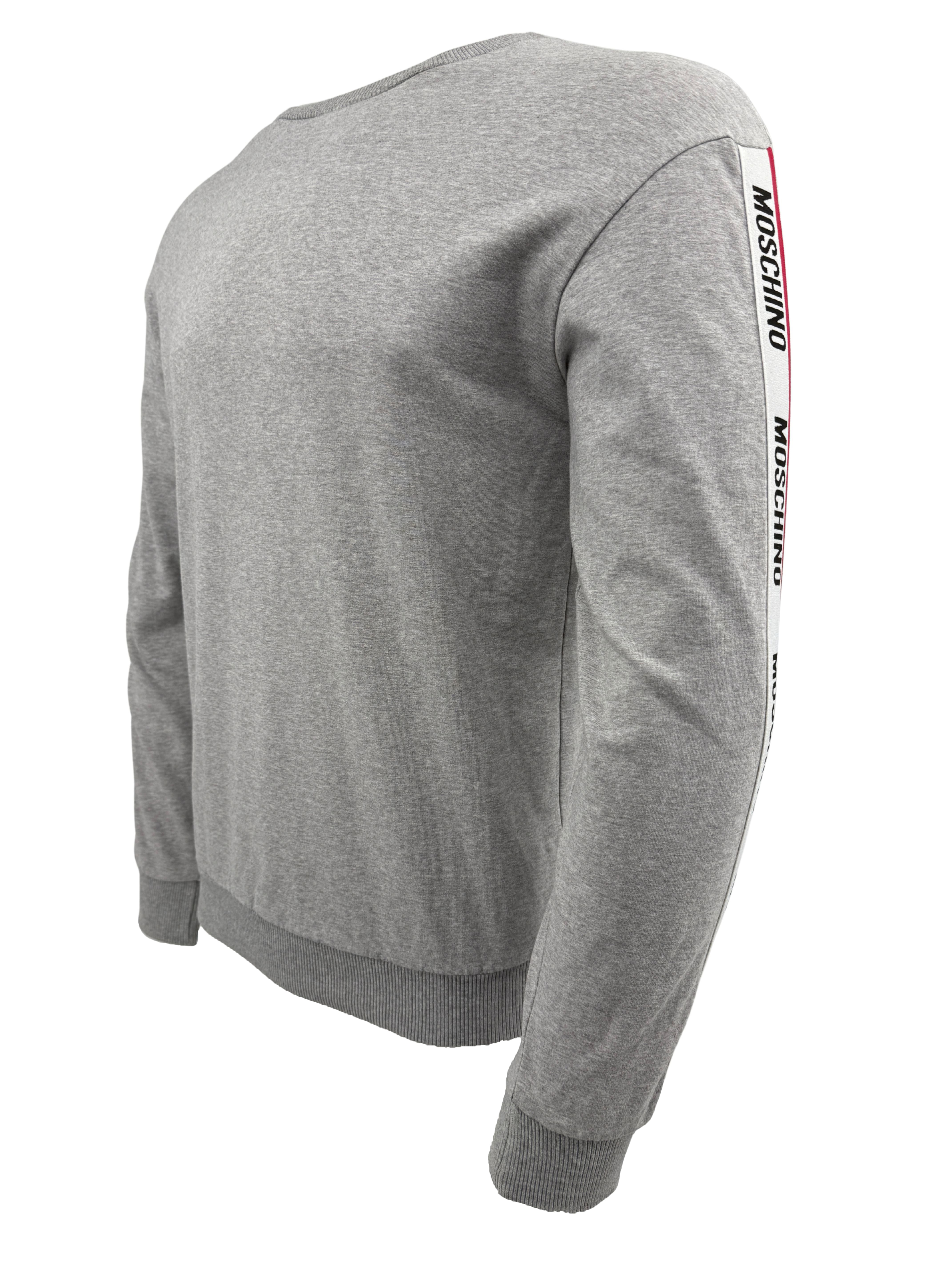 Moschino Underwear Tape Logo Crew Neck Sweatshirt - Grey Moschino