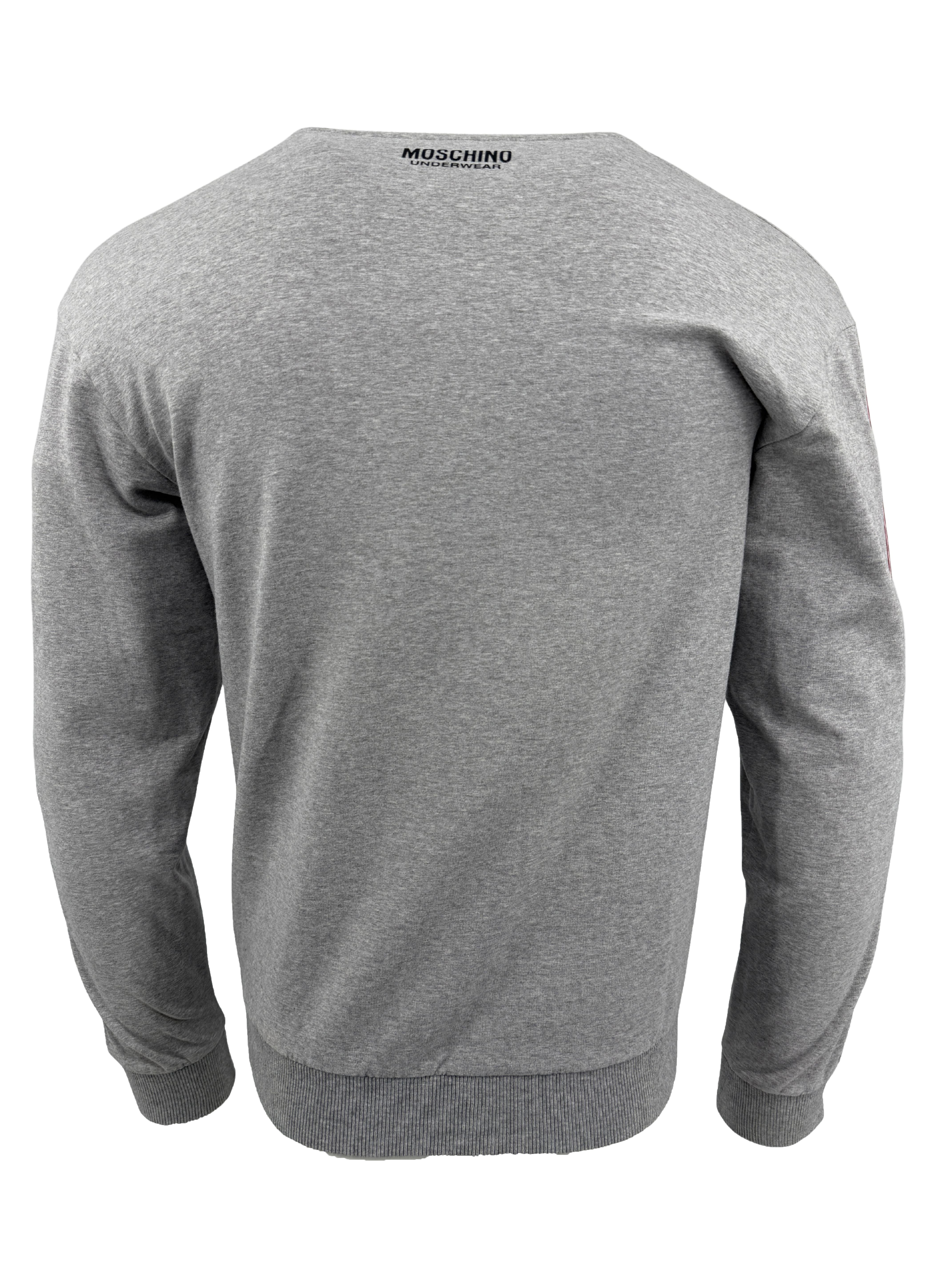 Moschino Underwear Tape Logo Crew Neck Sweatshirt - Grey Moschino