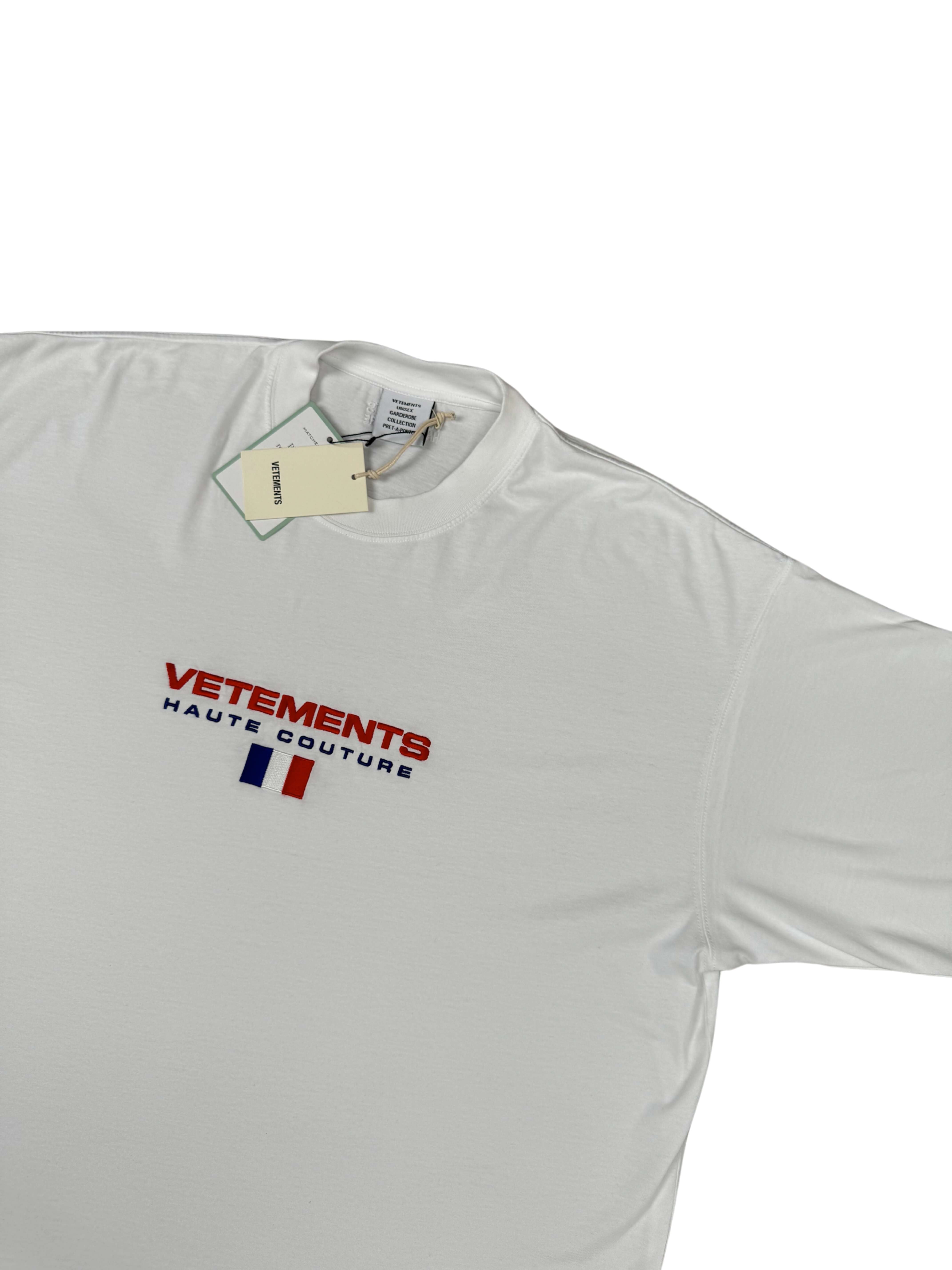 Vetements French Flag Embroidered T-Shirt - White (Unused) Vetements