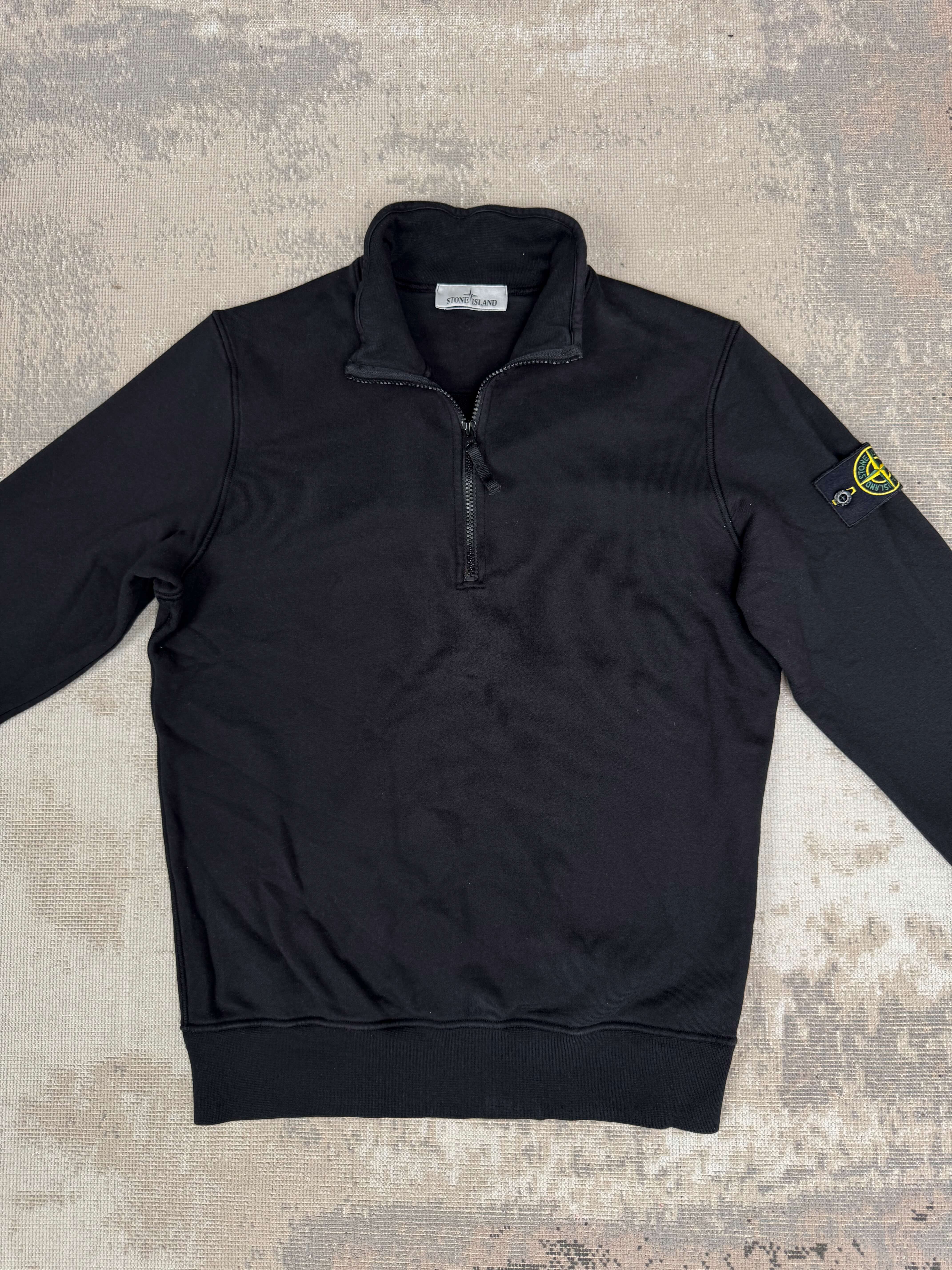 Stone Island Badge Logo Half Zip Tracksuit - Black
