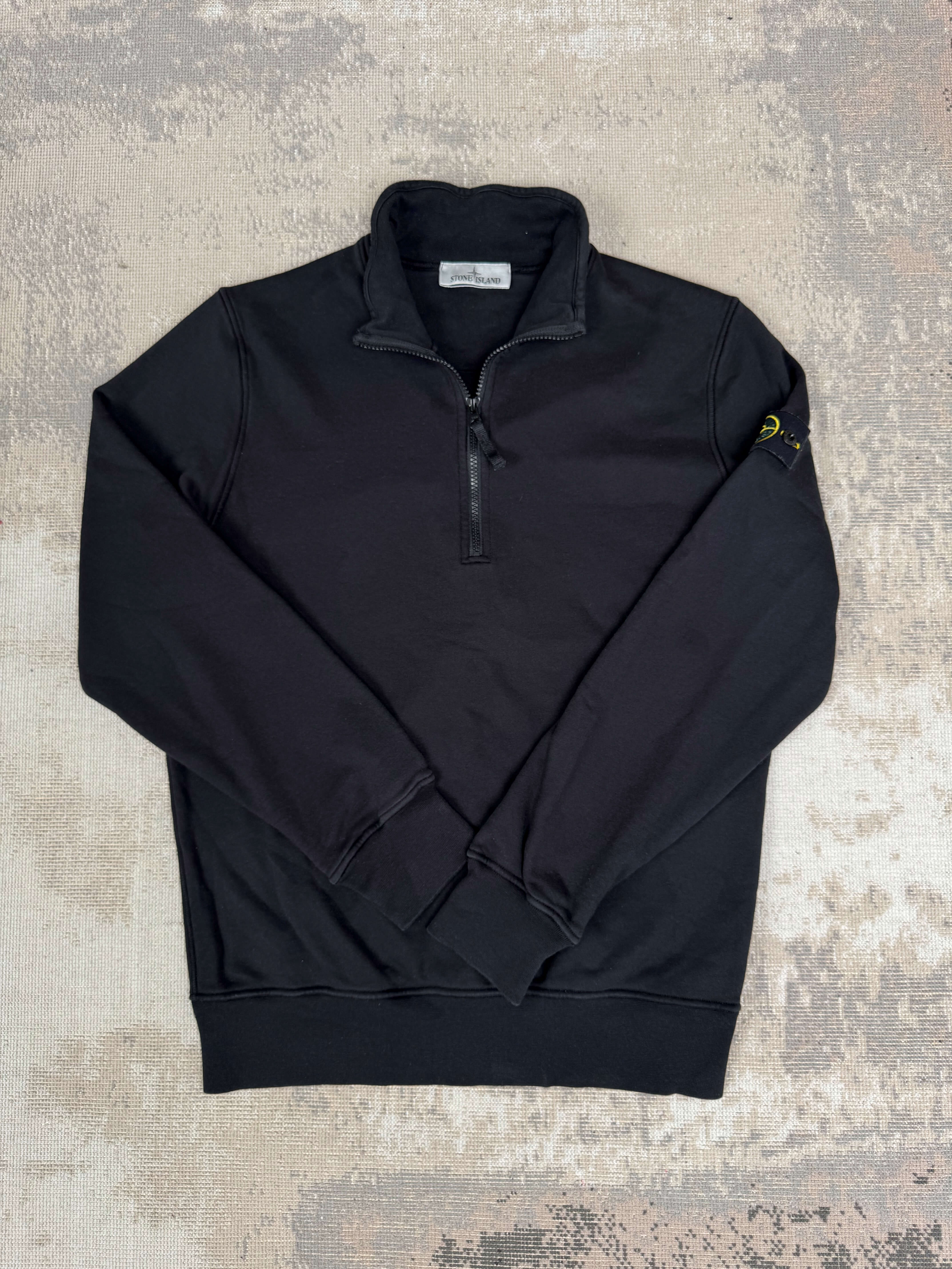 Stone Island Badge Logo Half Zip Tracksuit - Black