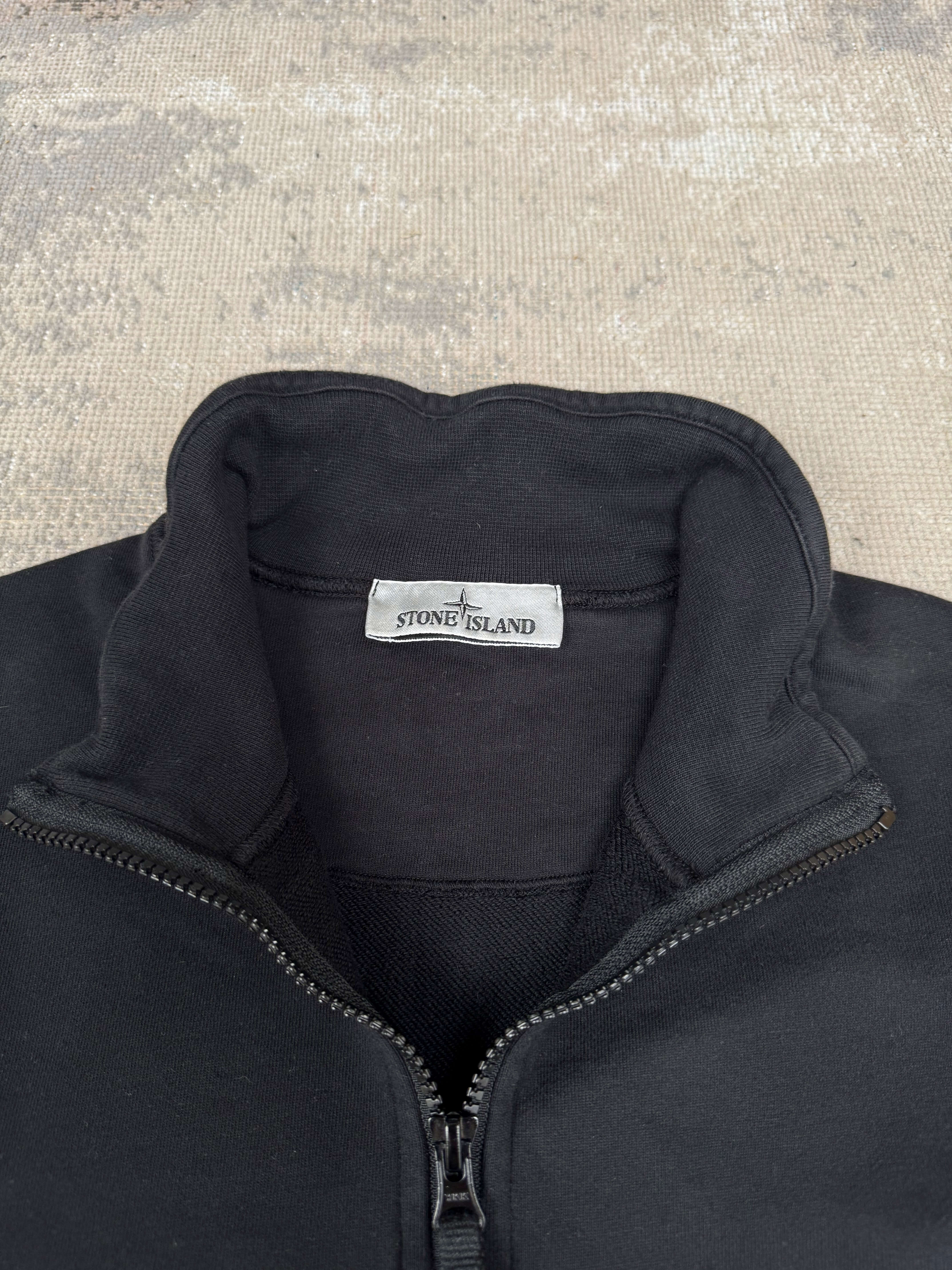 Stone Island Badge Logo Half Zip Tracksuit - Black