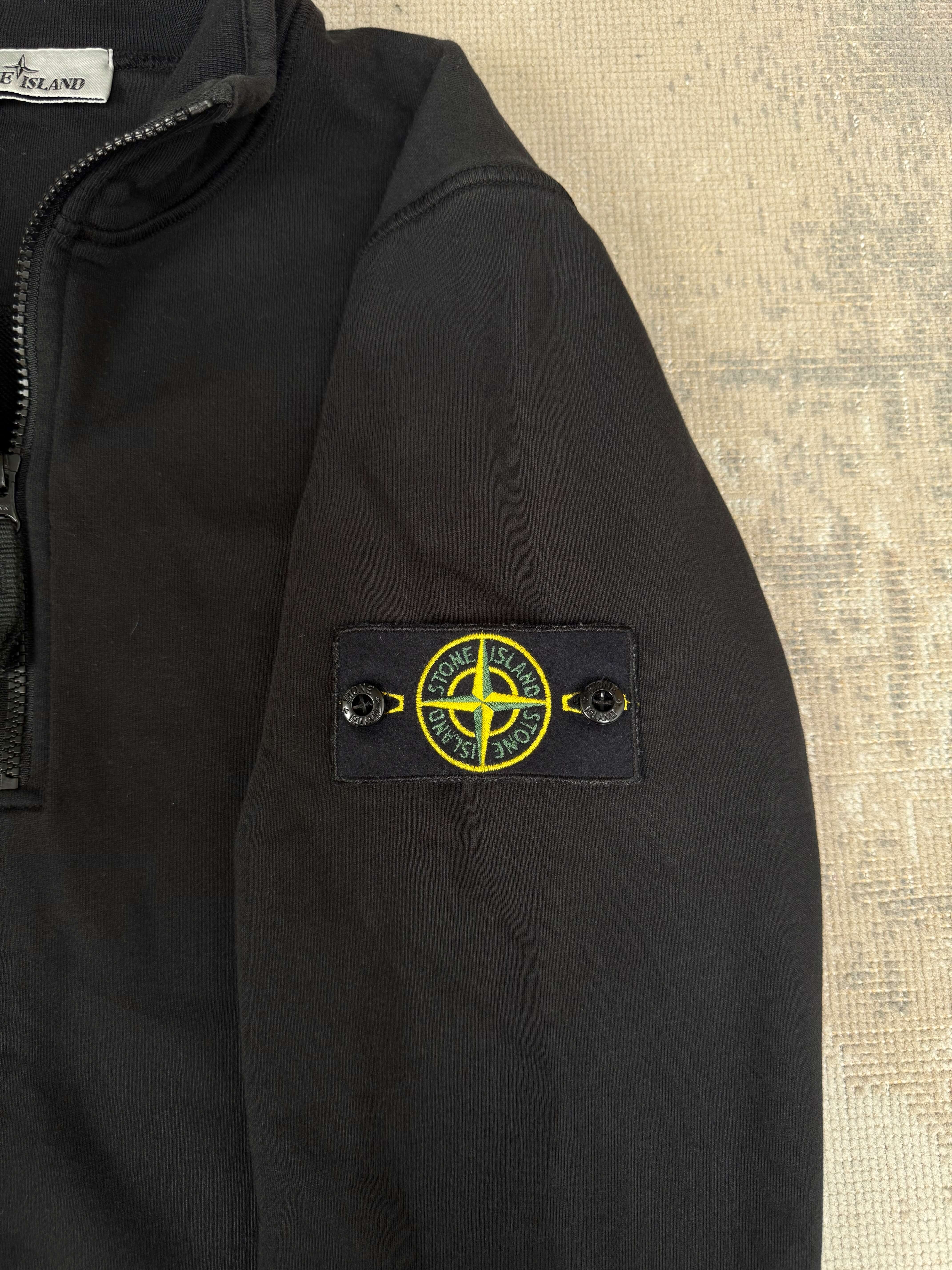 Stone Island Badge Logo Half Zip Tracksuit - Black