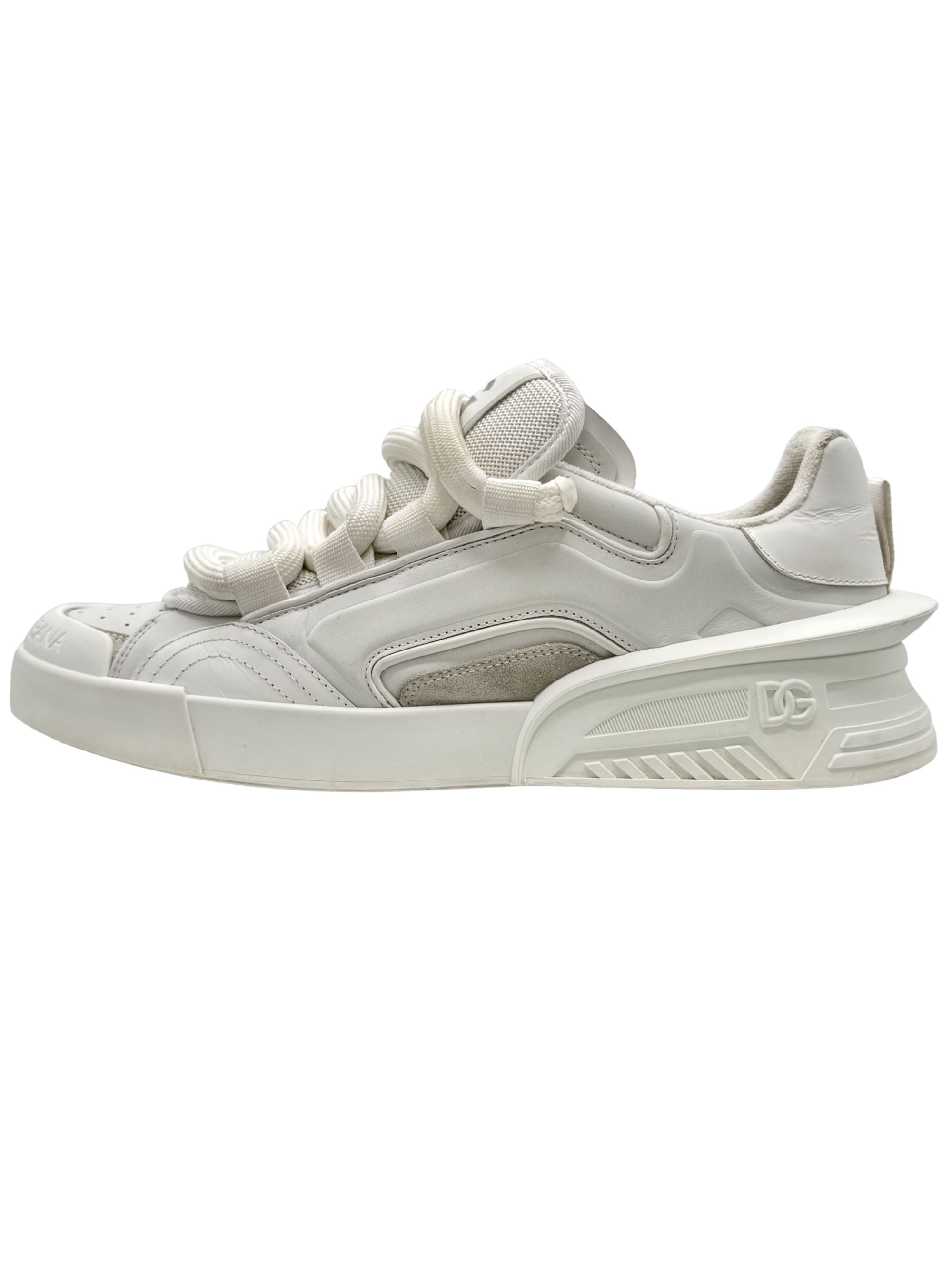Dolce & Gabbana Leather Low Sneakers - White Dolce & Gabbana