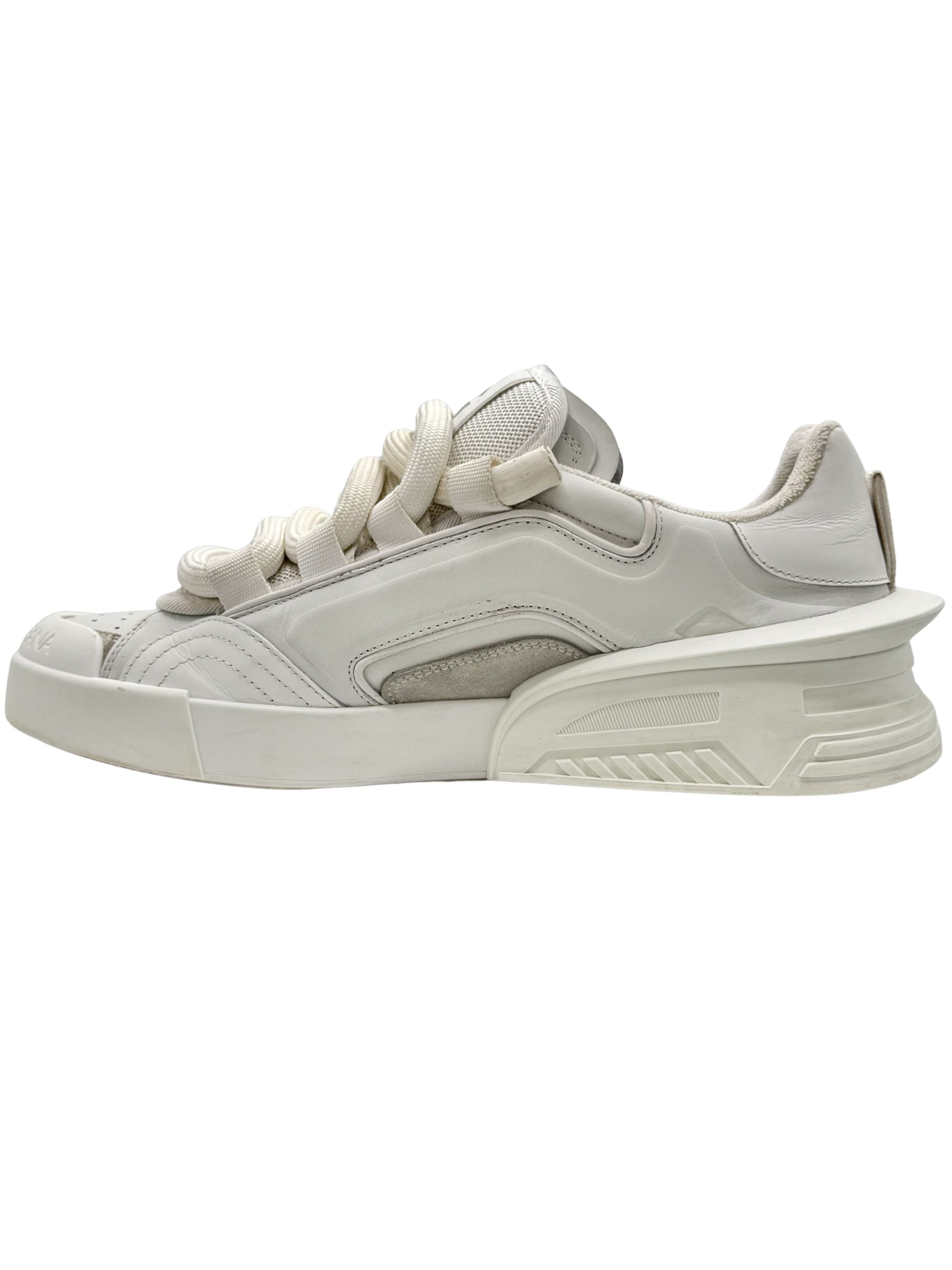 Dolce & Gabbana Leather Low Sneakers - White Dolce & Gabbana