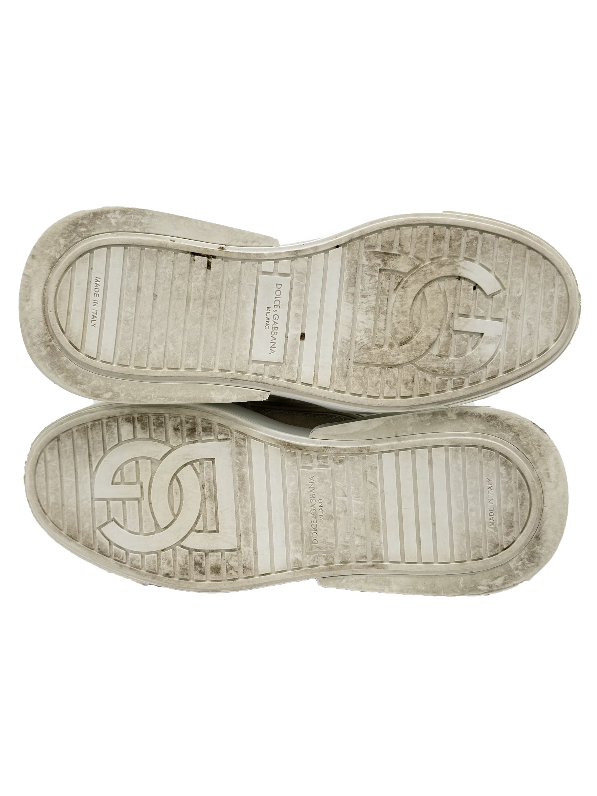 Dolce & Gabbana Leather Low Sneakers - White Dolce & Gabbana