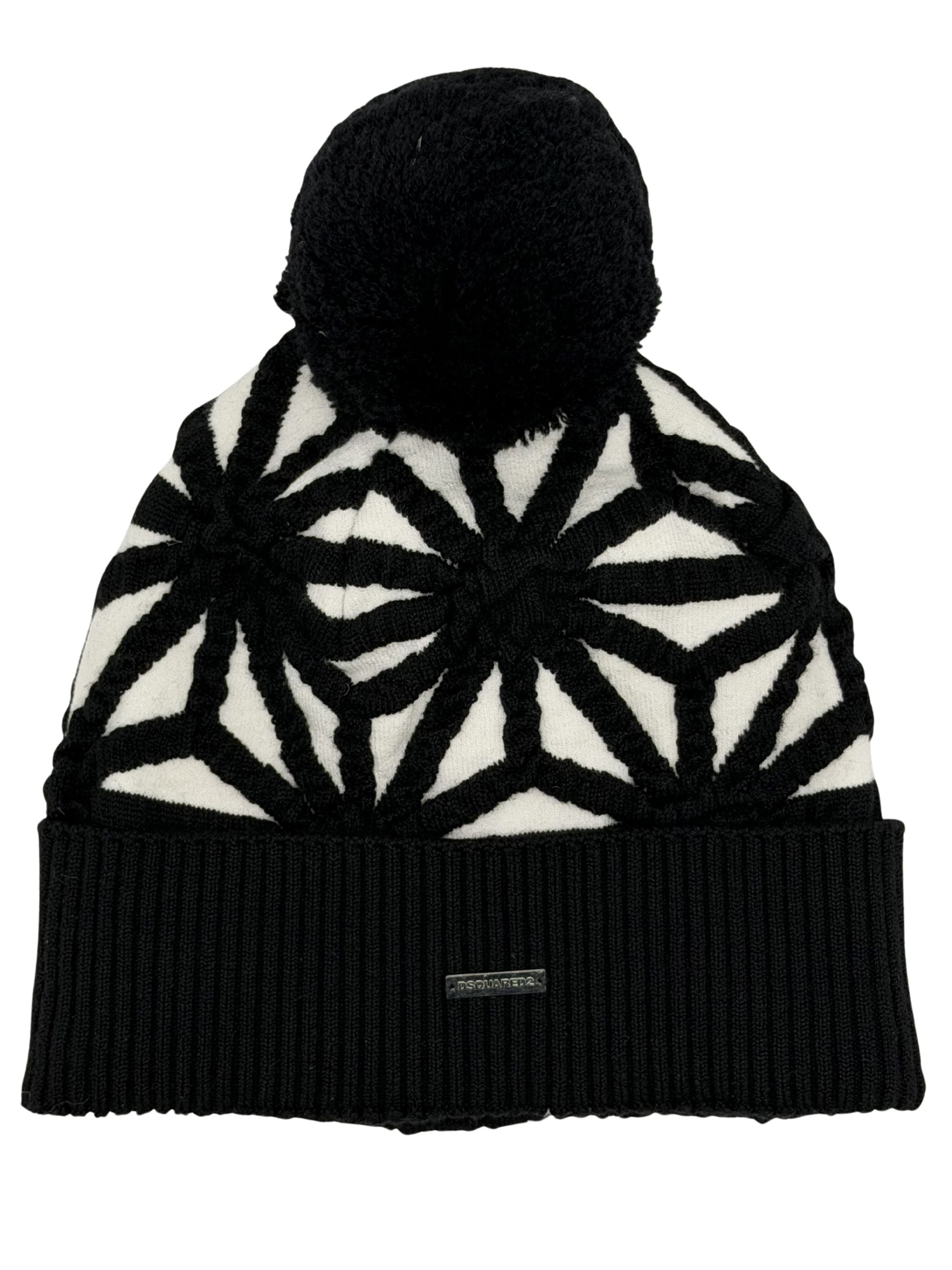 D-Squared Wool Beanie Hat - Black (Unused) Dsquared2