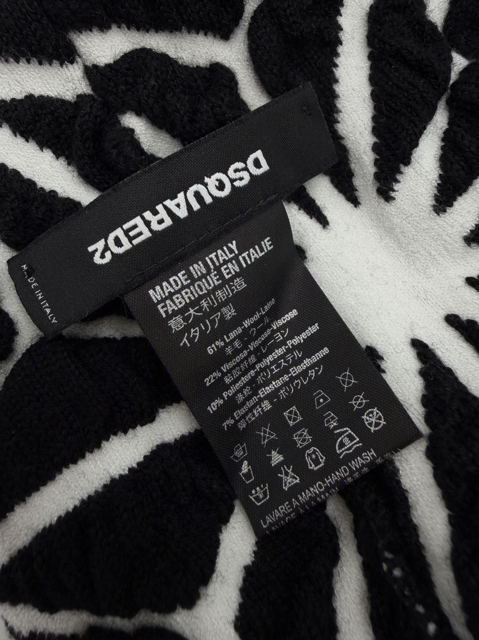 D-Squared Wool Beanie Hat - Black (Unused) Dsquared2