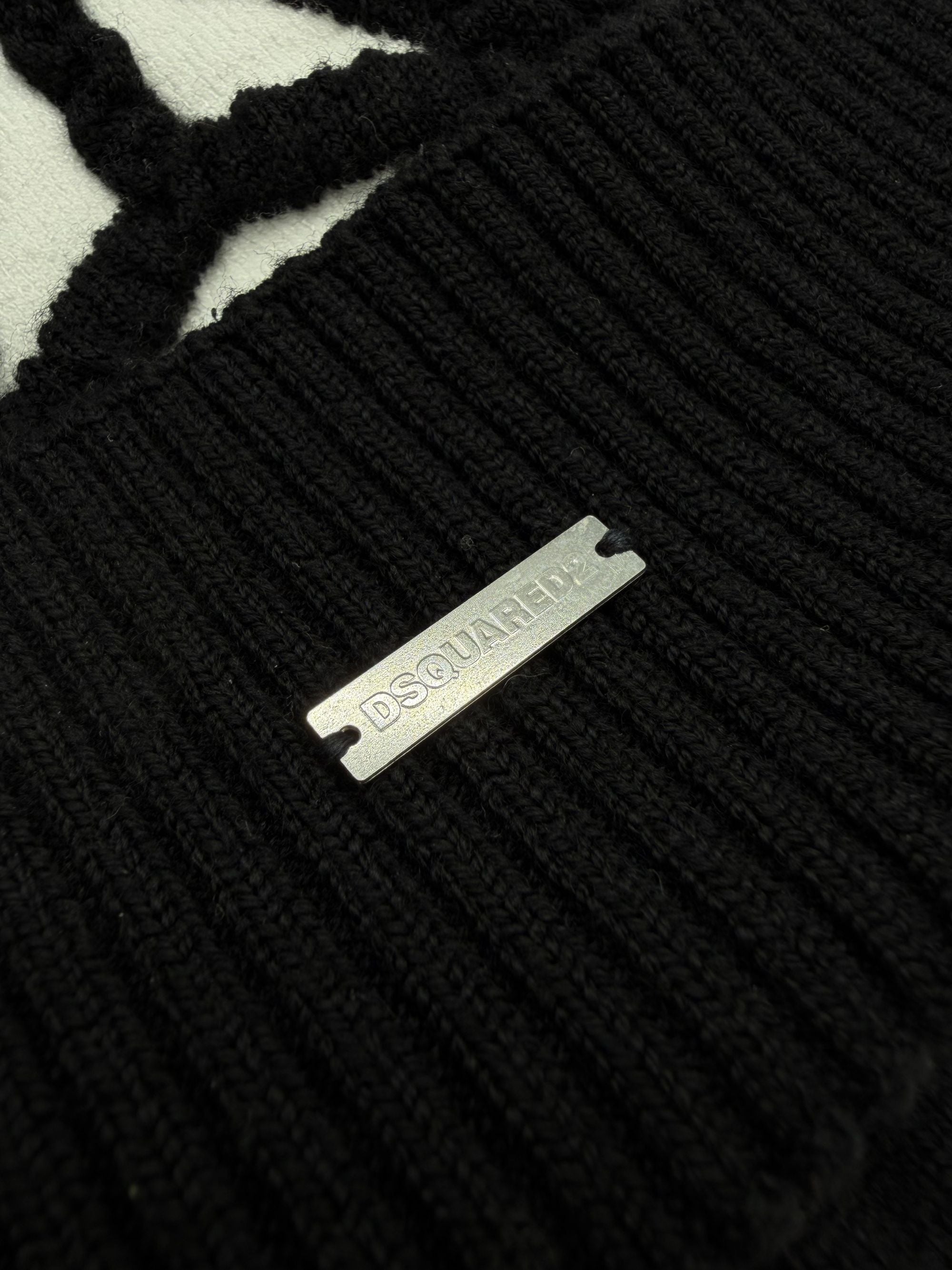 D-Squared Wool Beanie Hat - Black (Unused) Dsquared2