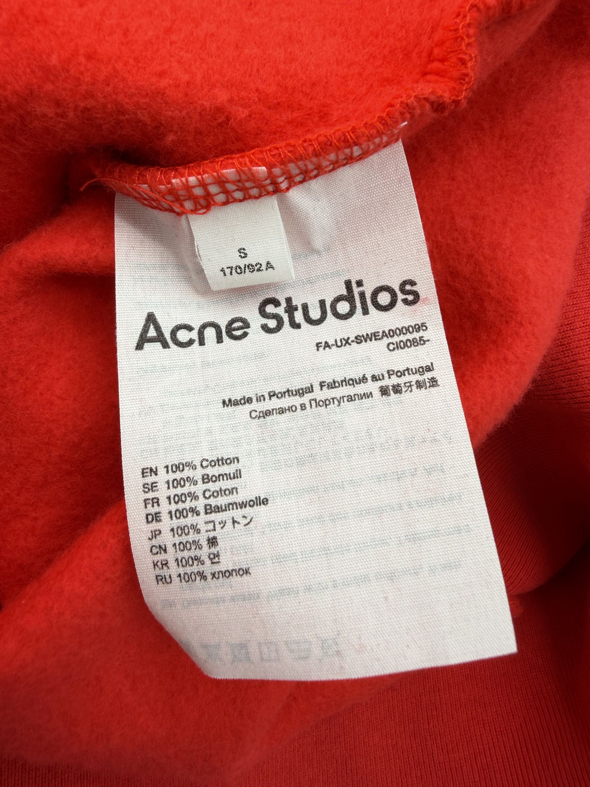 Acne Studio's 'Seperation' Hoodie - Red Acne Studios
