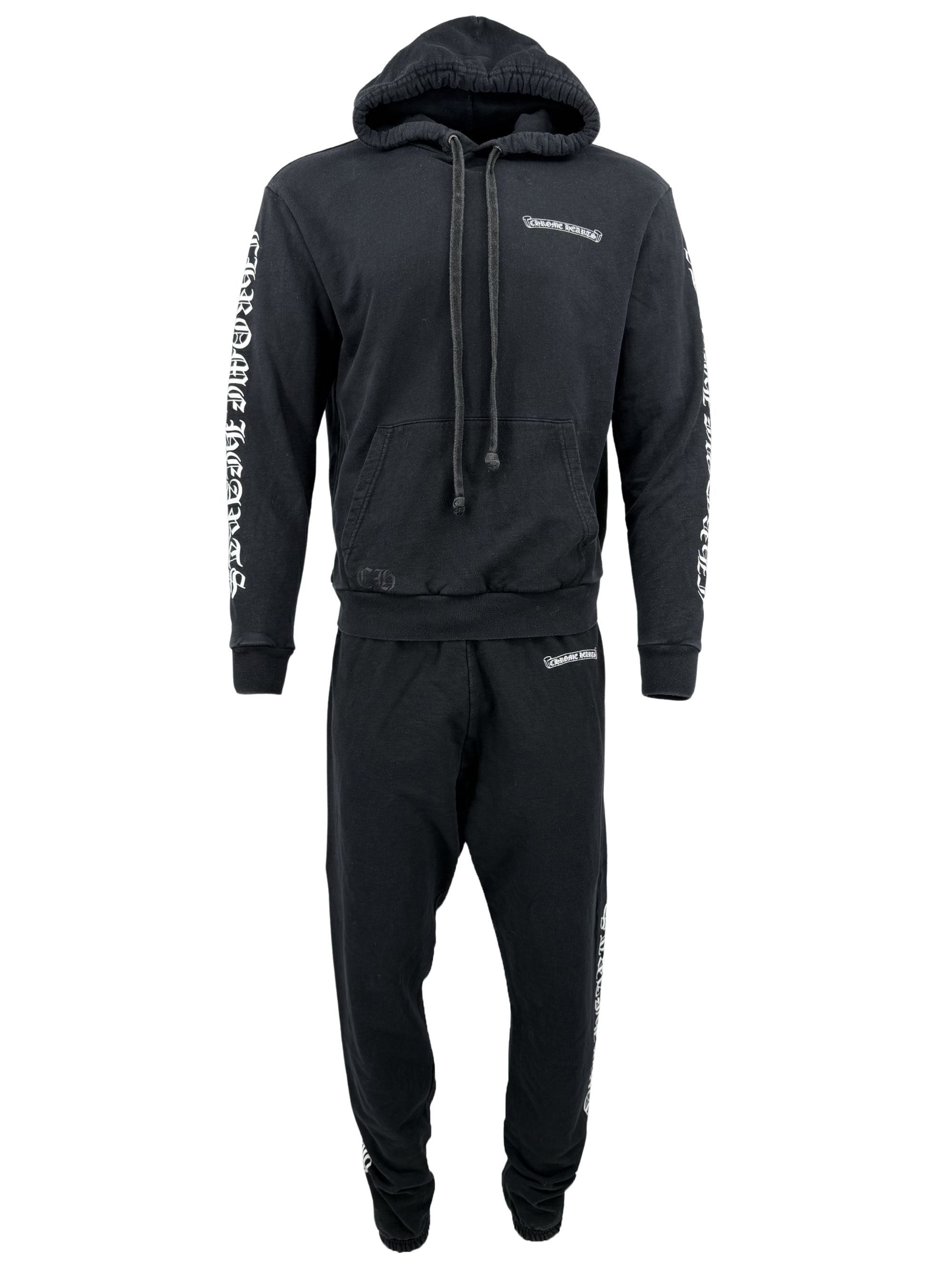 Chrome Hearts Scroll Logo Tracksuit - Black