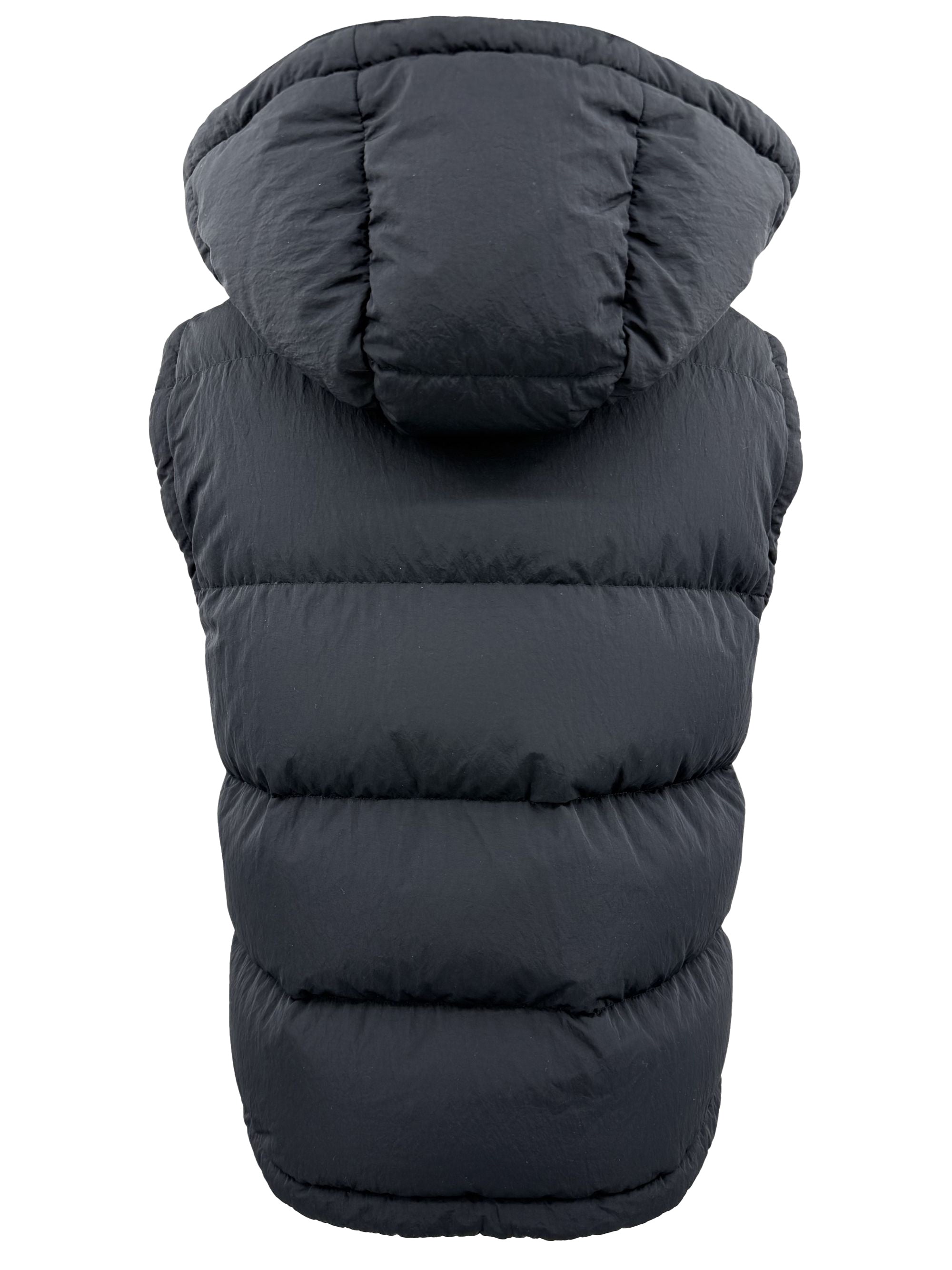 Burberry Check Removable Sleeve Down Jacket - Black Burberry