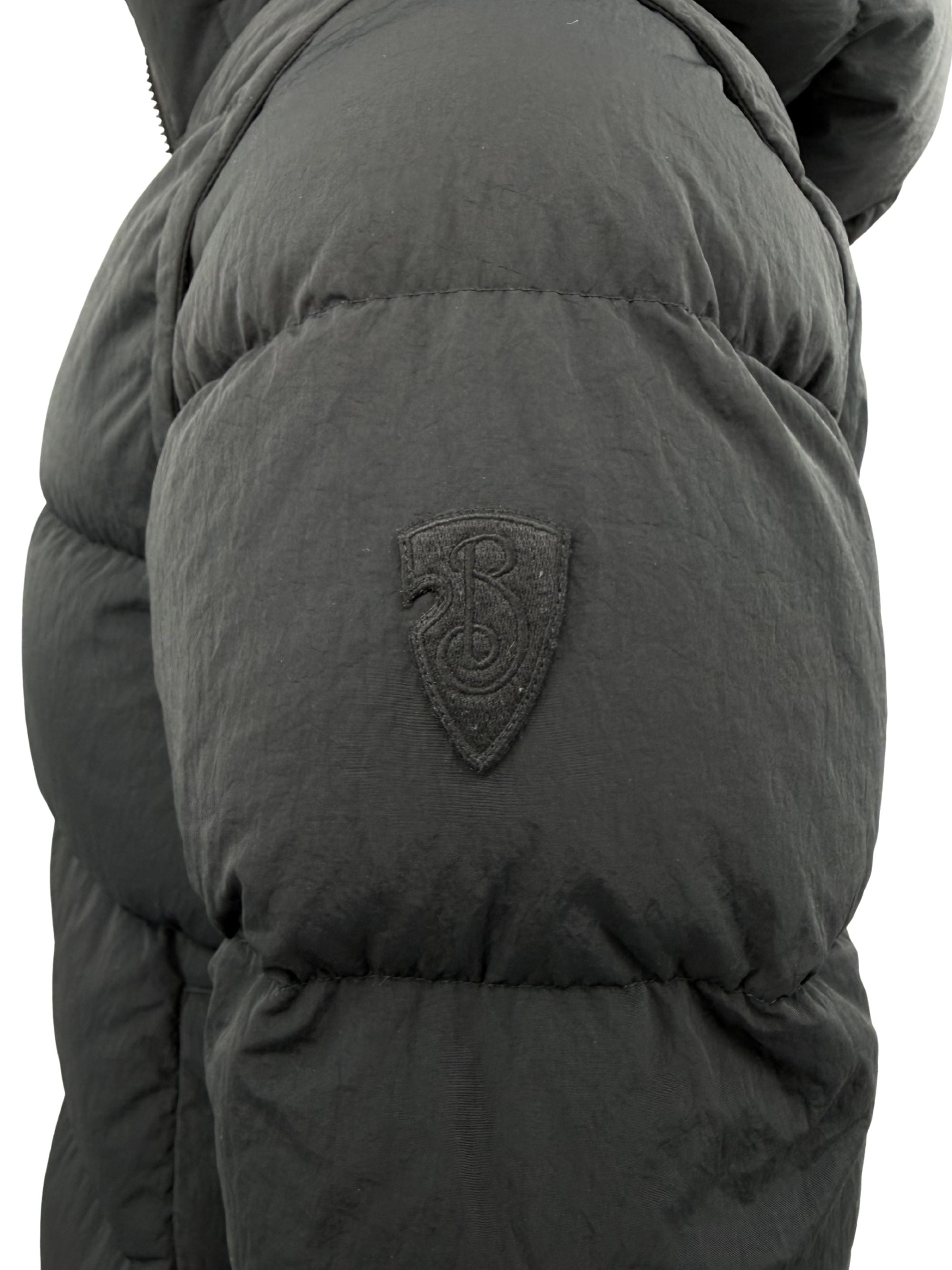 Burberry Check Removable Sleeve Down Jacket - Black Burberry
