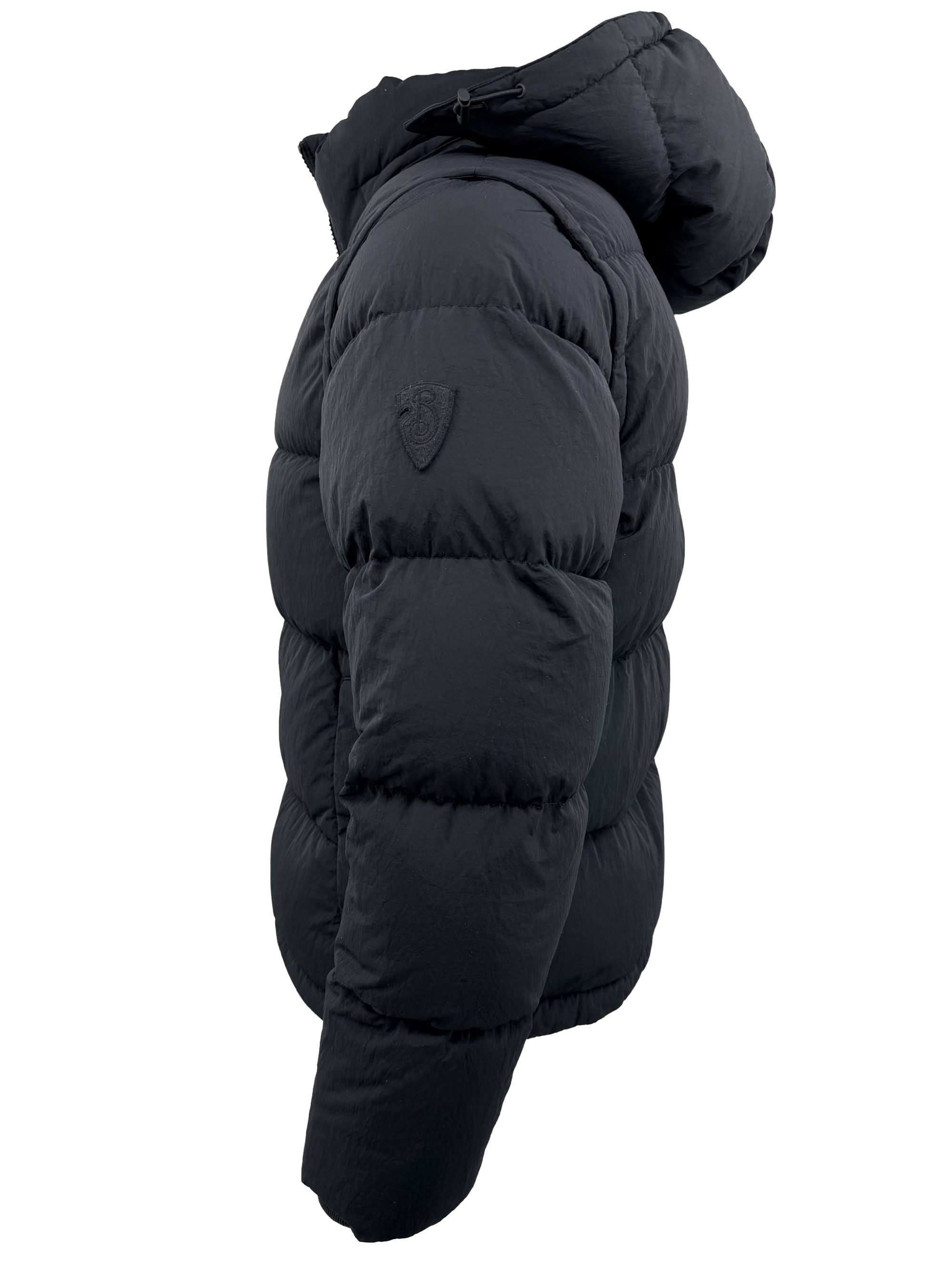 Burberry Check Removable Sleeve Down Jacket - Black Burberry