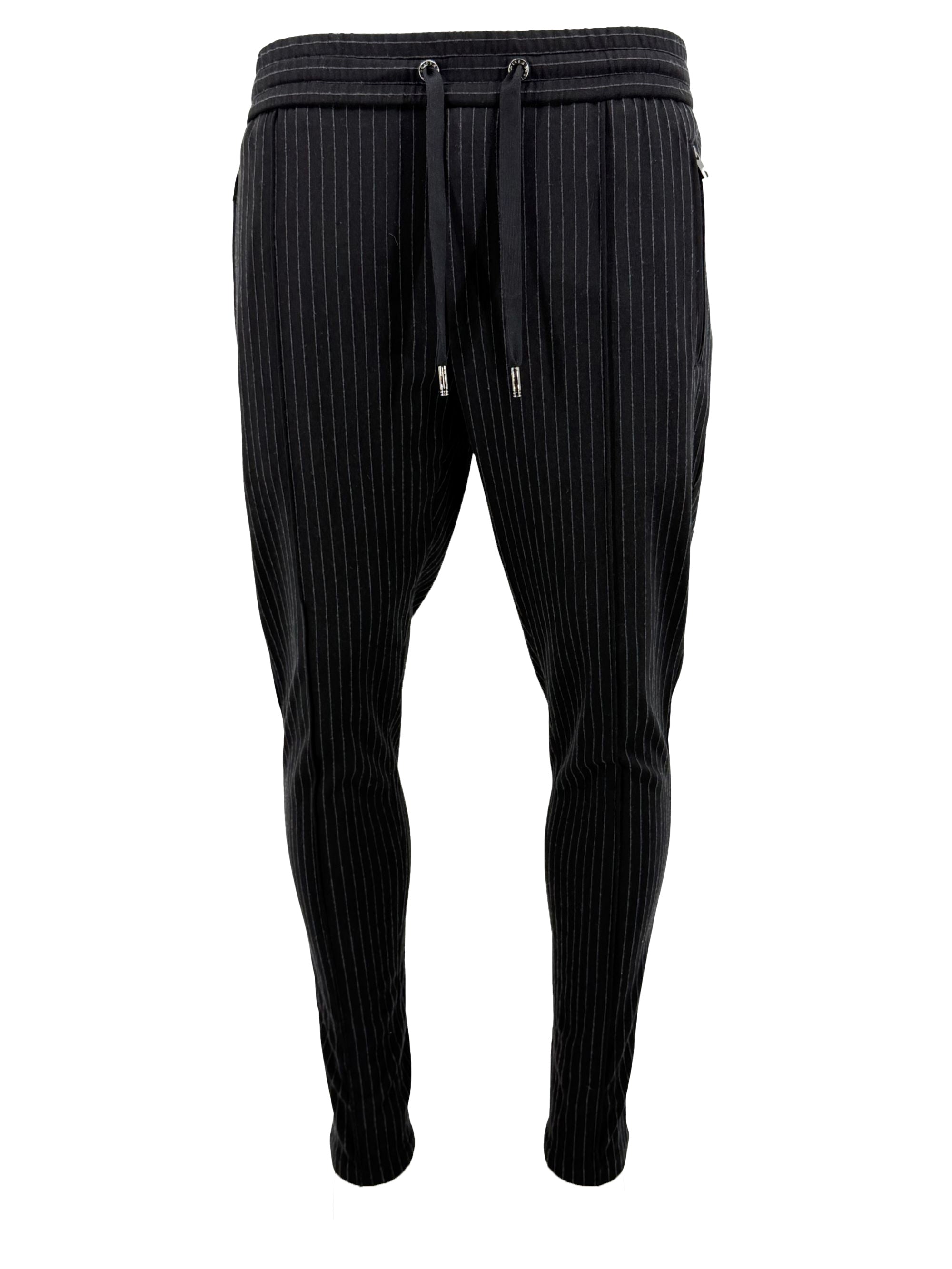 Dolce & Gabbana Pinstripe Joggers - Black Dolce & Gabbana