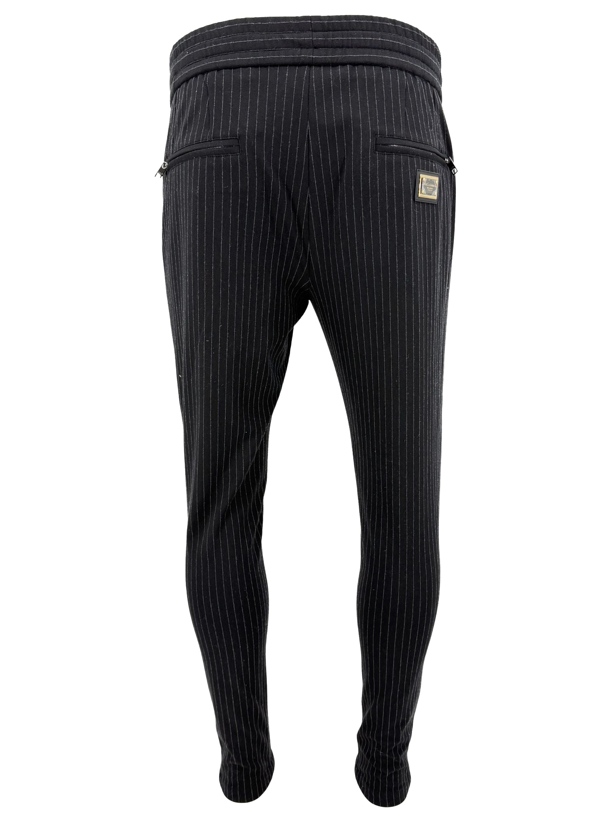 Dolce & Gabbana Pinstripe Joggers - Black Dolce & Gabbana