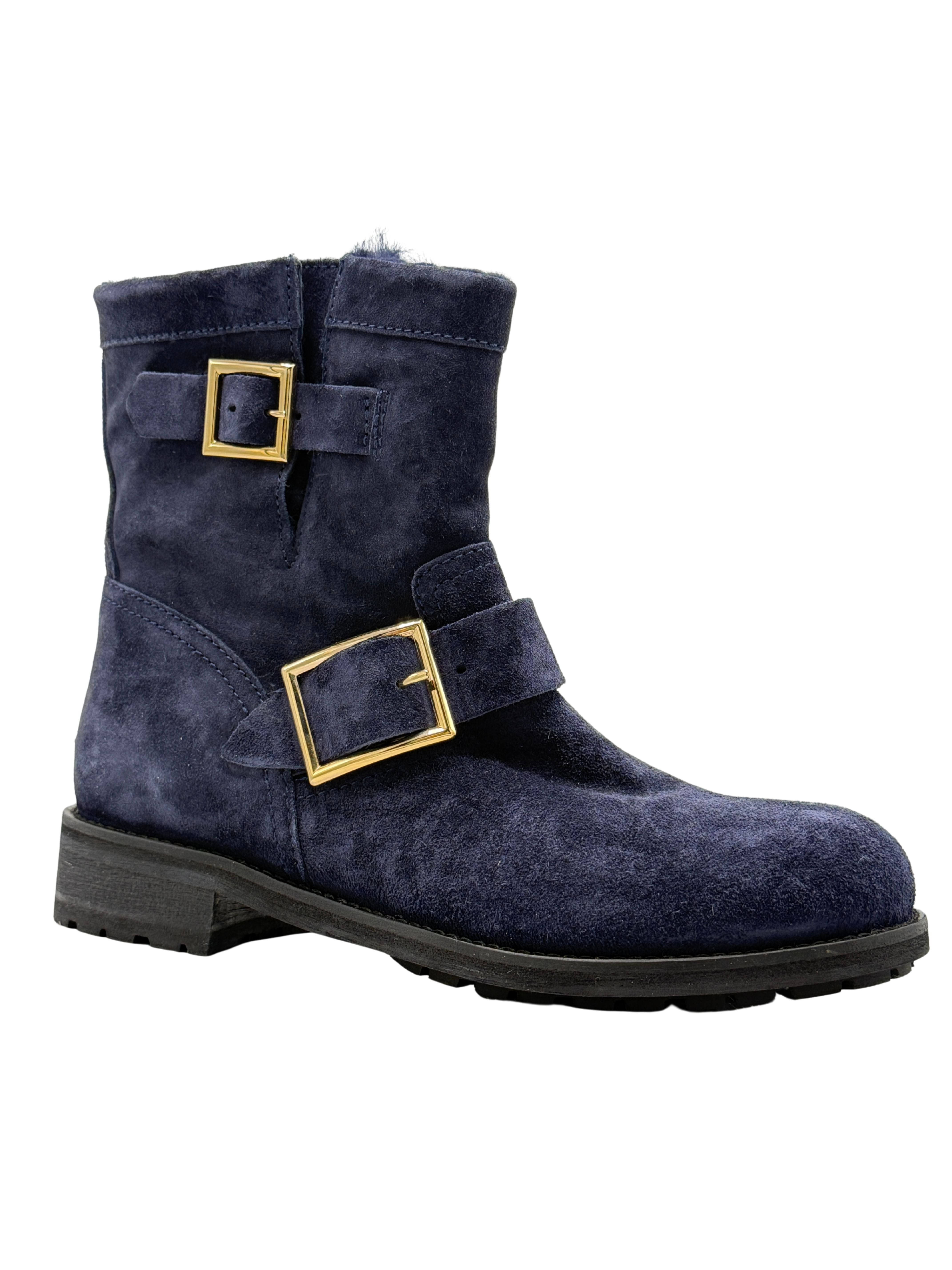 Jimmy Choo Engineer Short Boots - Navy (Unused)