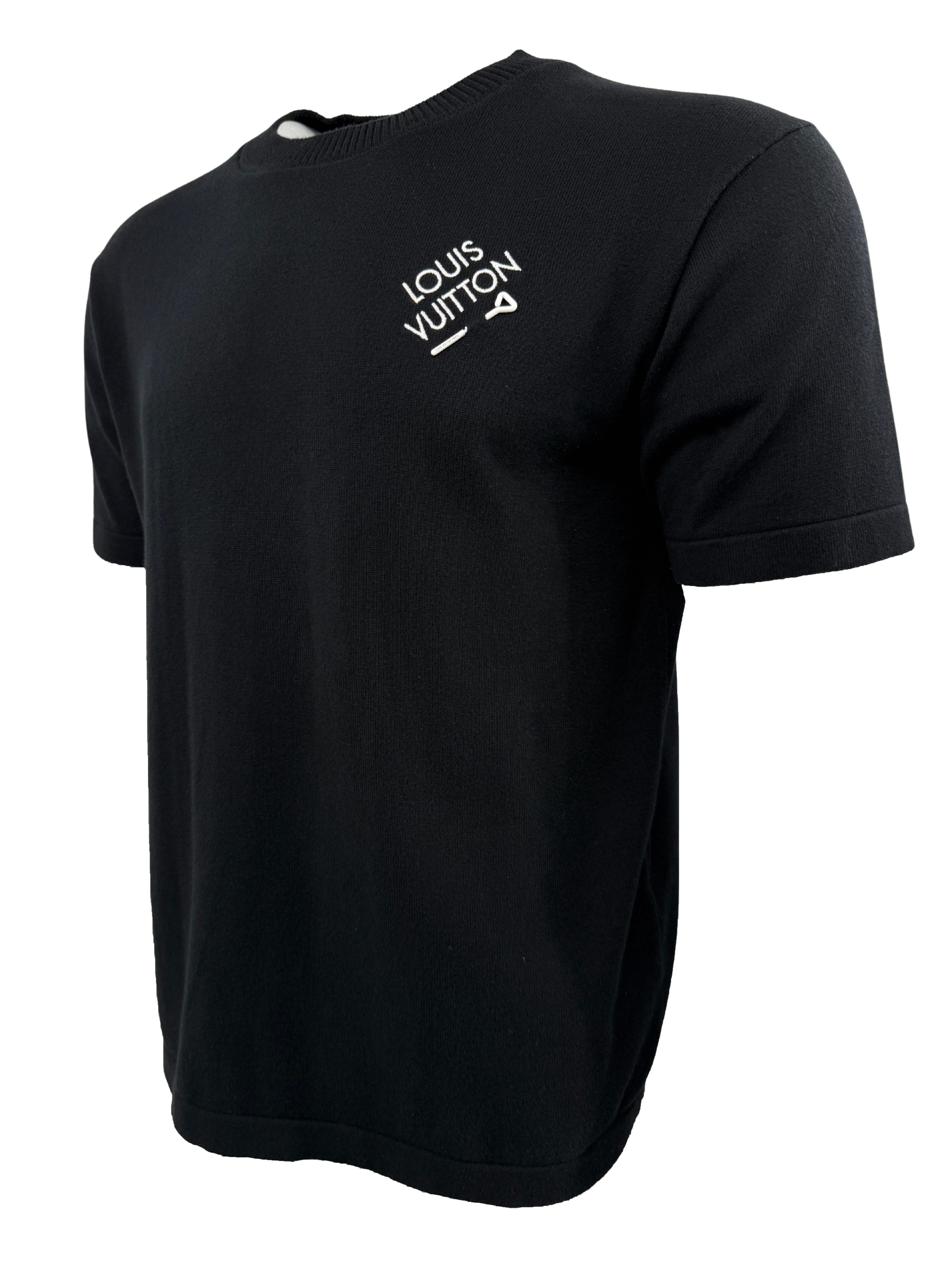 Louis Vuitton Signature Knit Crewneck T-Shirt - Black