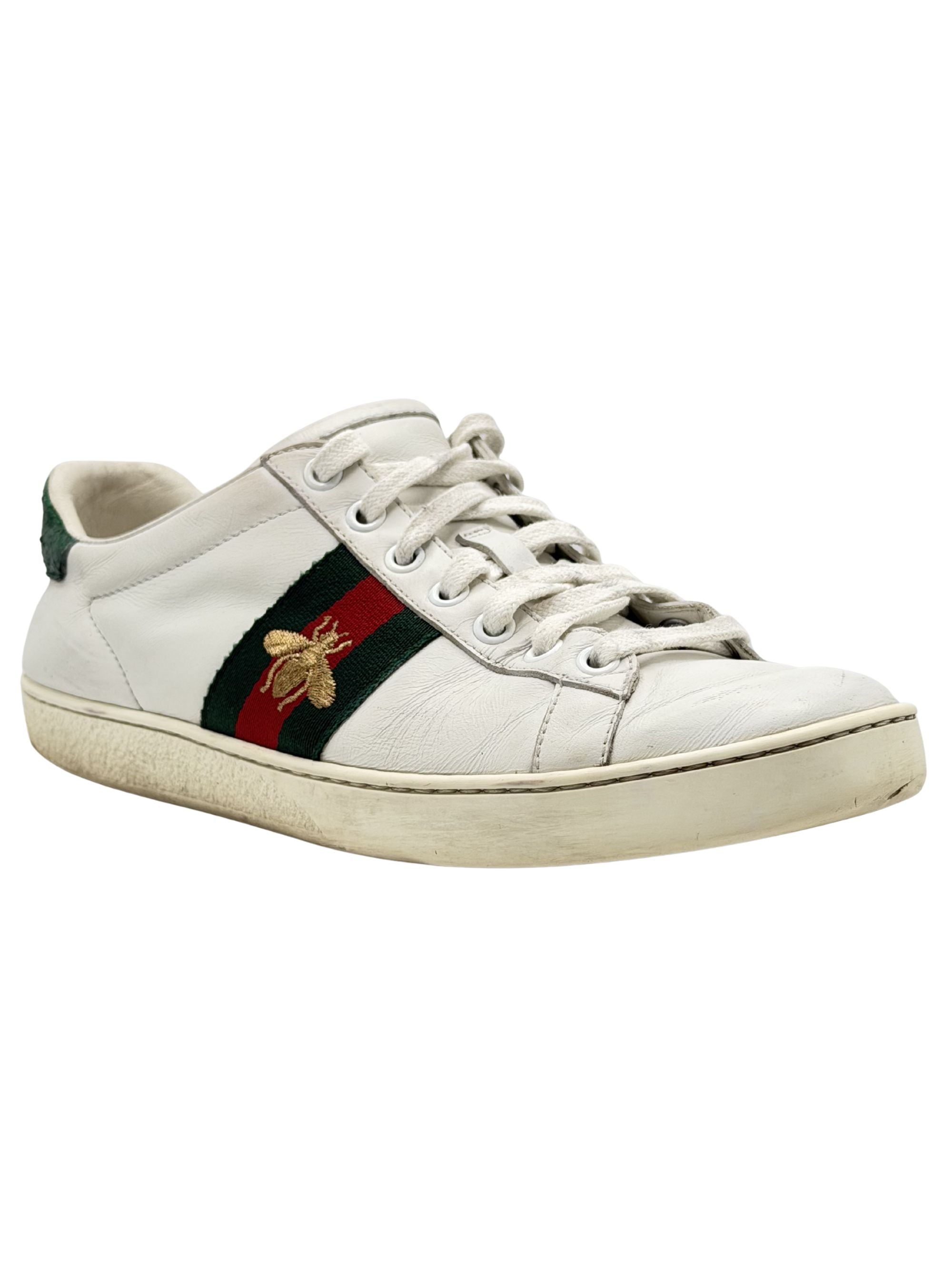 Gucci Ace Leather Trainers - White Gucci