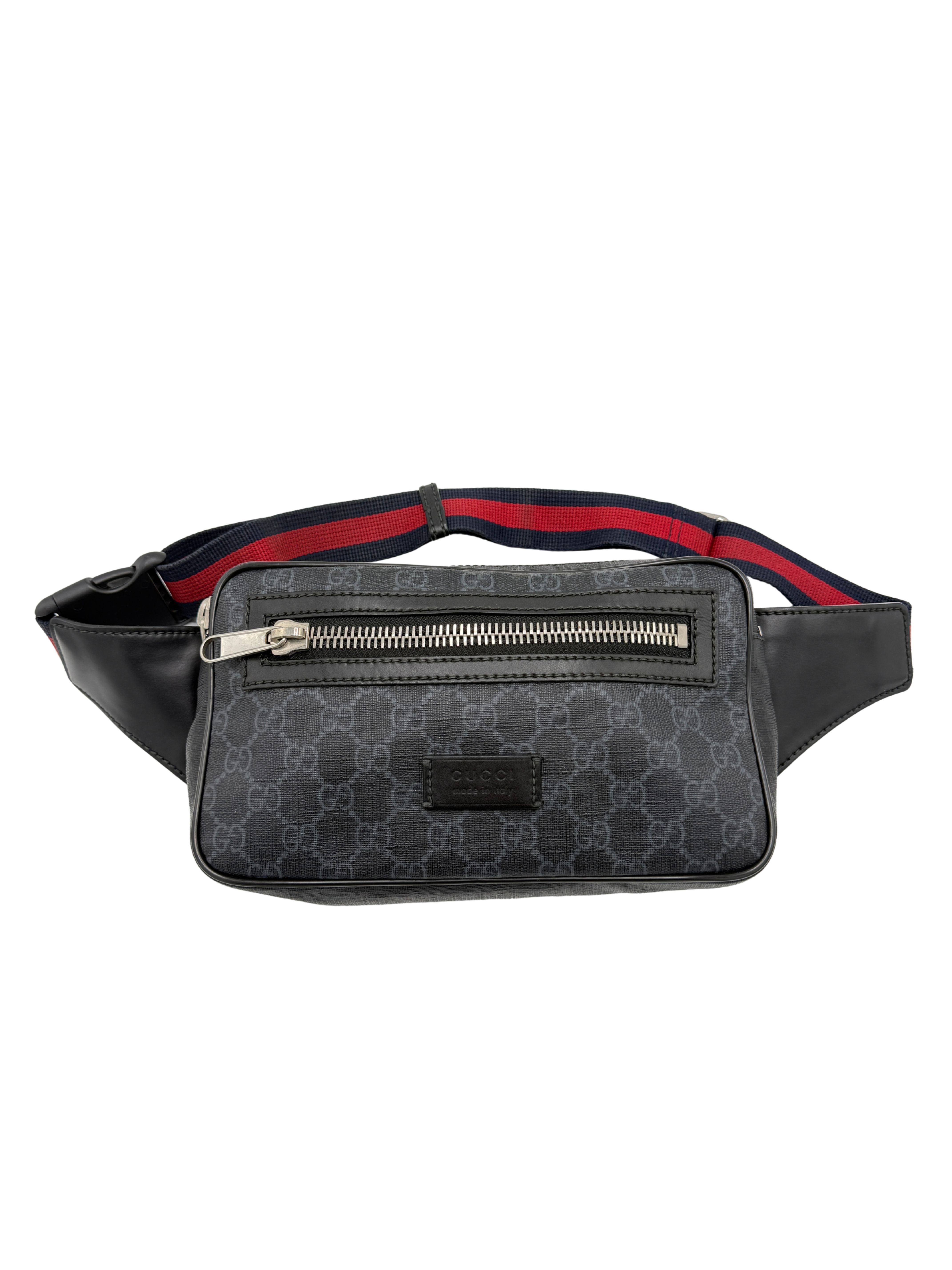 Gucci GG Supreme Shoulder / Waist Bag - Grey