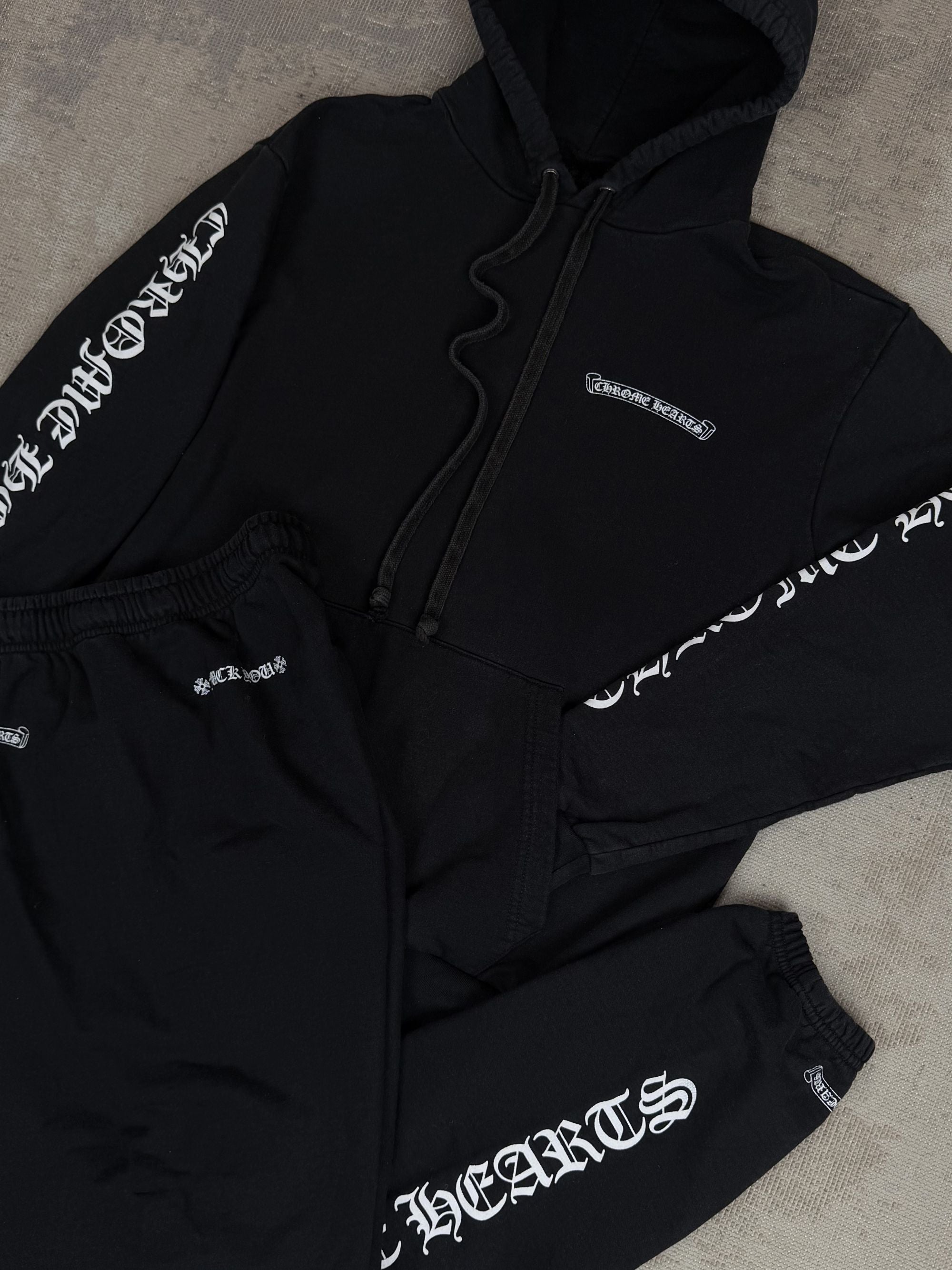 Chrome Hearts Scroll Logo Tracksuit - Black Chrome Hearts