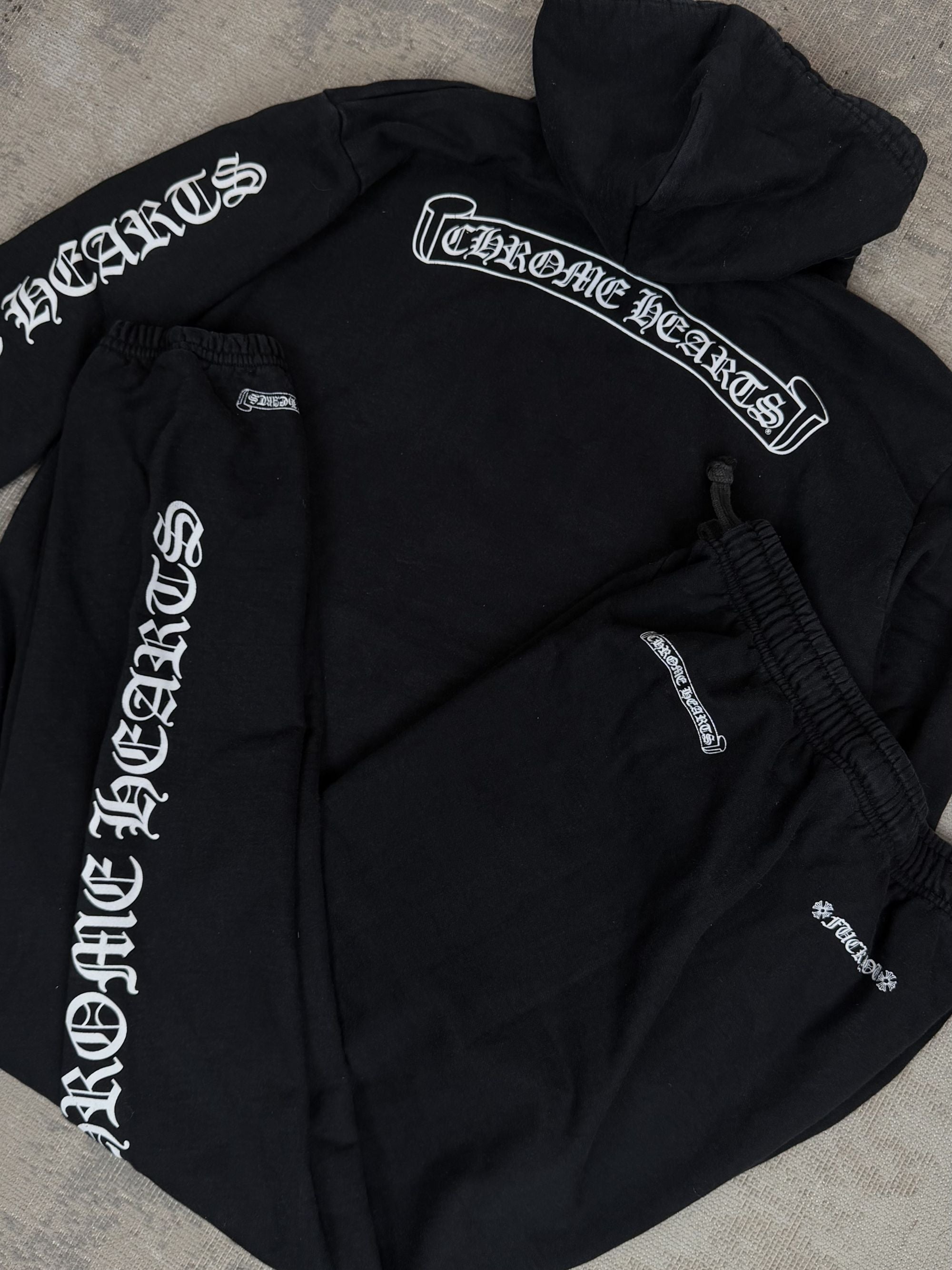 Chrome Hearts Scroll Logo Tracksuit - Black Chrome Hearts