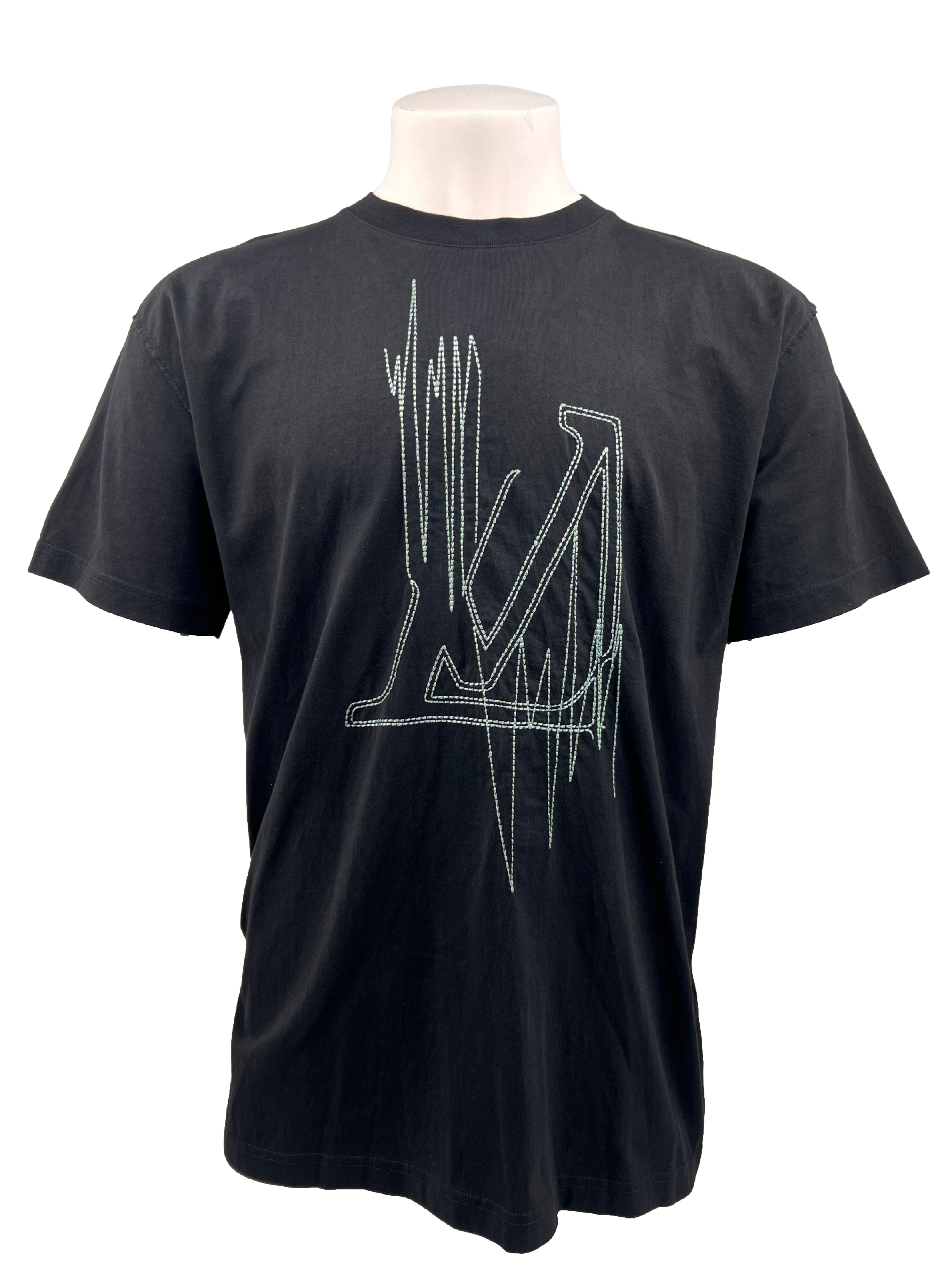 Louis Vuitton Frequency Embroidered T-shirt - Black Louis Vuitton