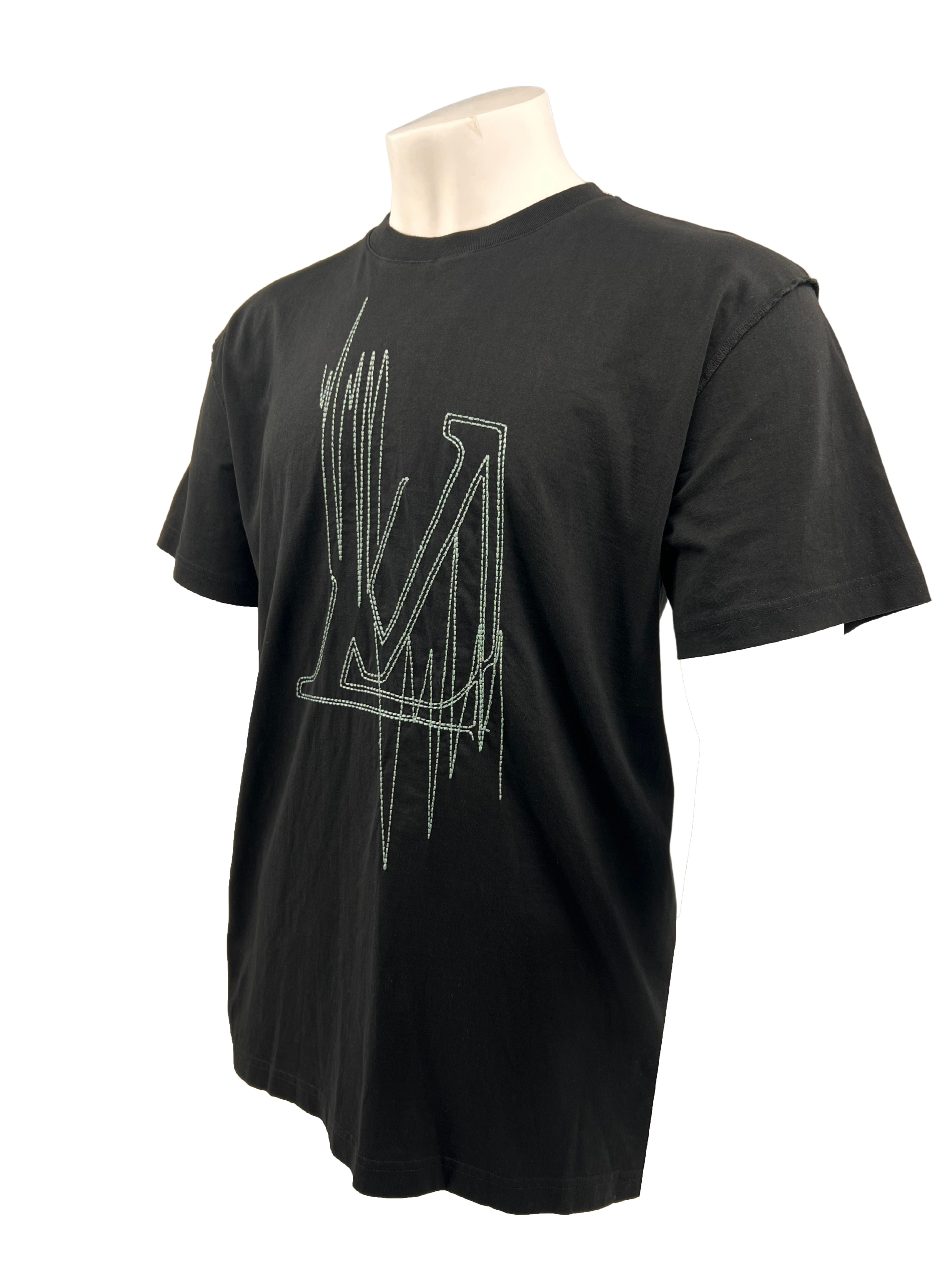 Louis Vuitton Frequency Embroidered T-shirt - Black Louis Vuitton