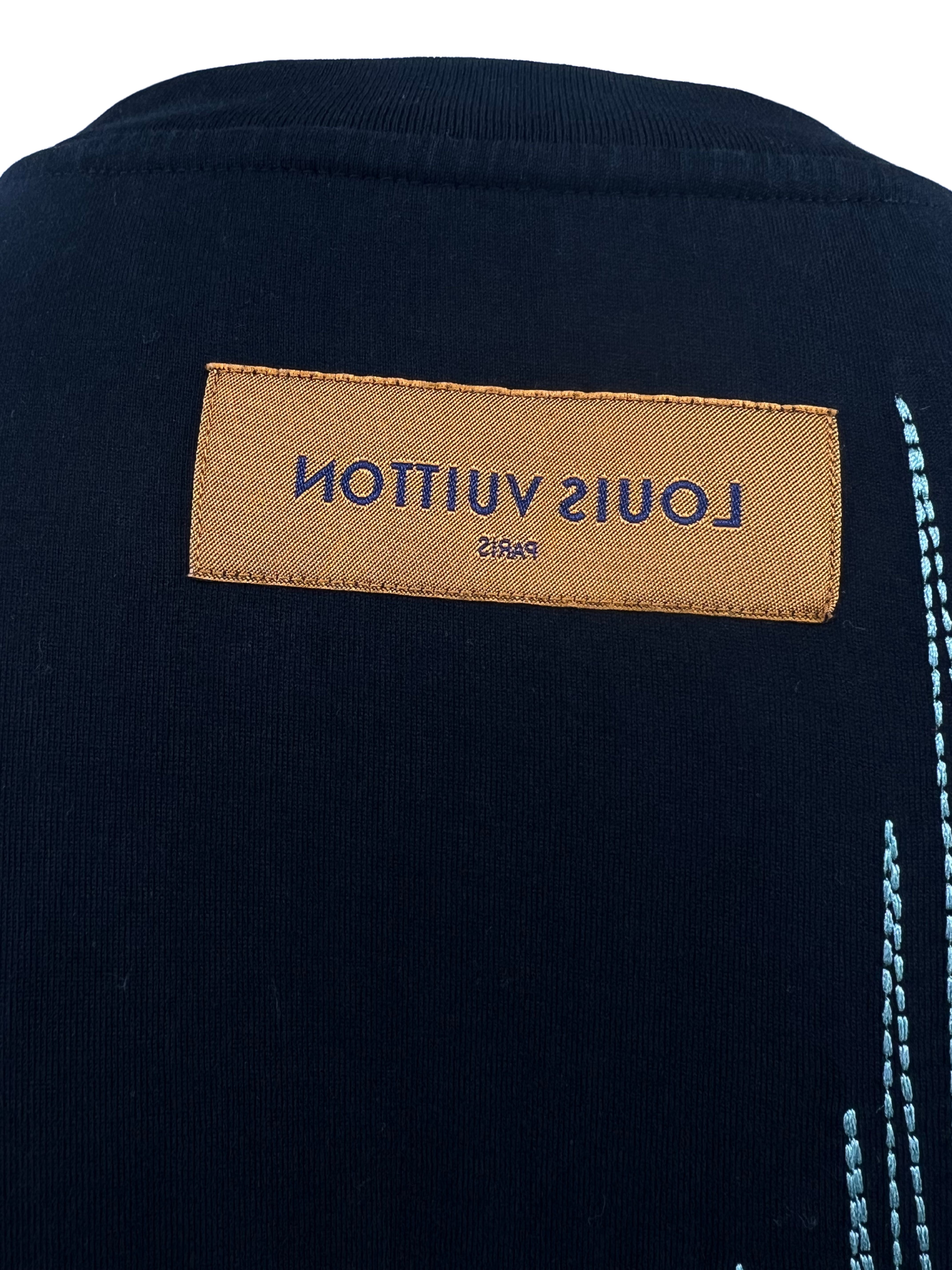 Louis Vuitton Frequency Embroidered T-shirt - Black Louis Vuitton