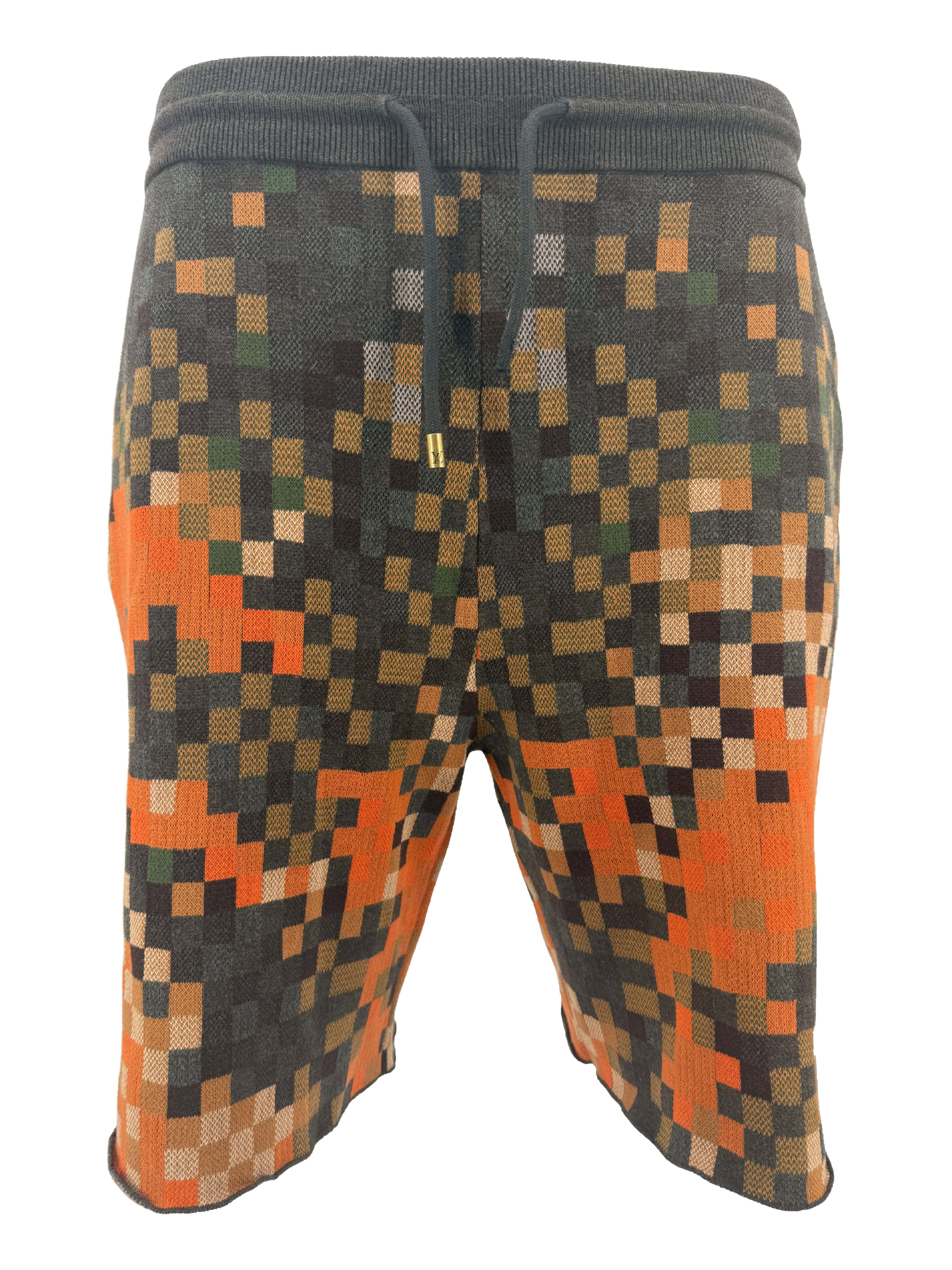 Louis Vuitton Damoflauge Jacquard Cotton Shorts - Brown