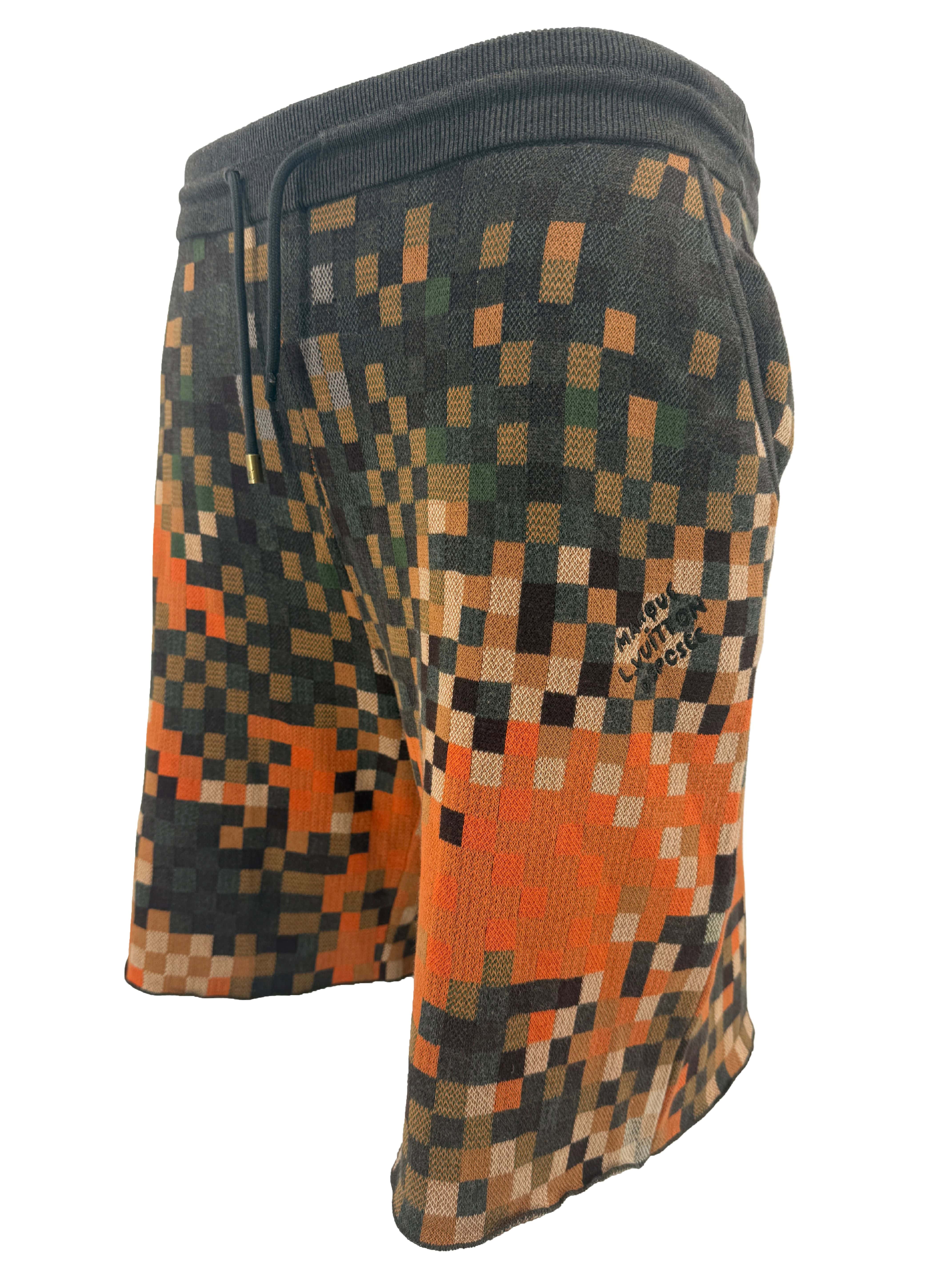 Louis Vuitton Damoflauge Jacquard Cotton Shorts - Brown