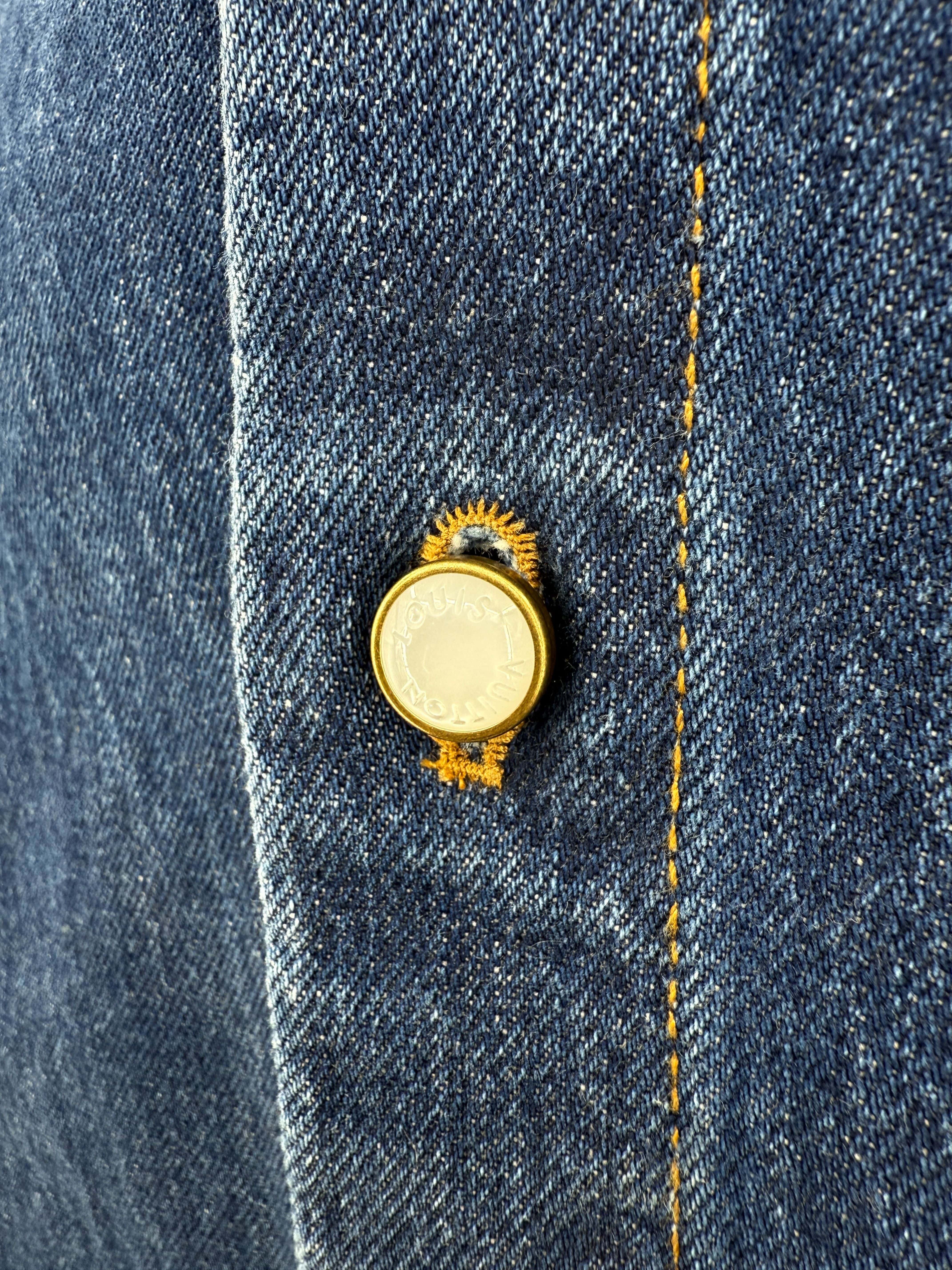 Louis Vuitton Signature Denim Short-Sleeved Shirt - Blue