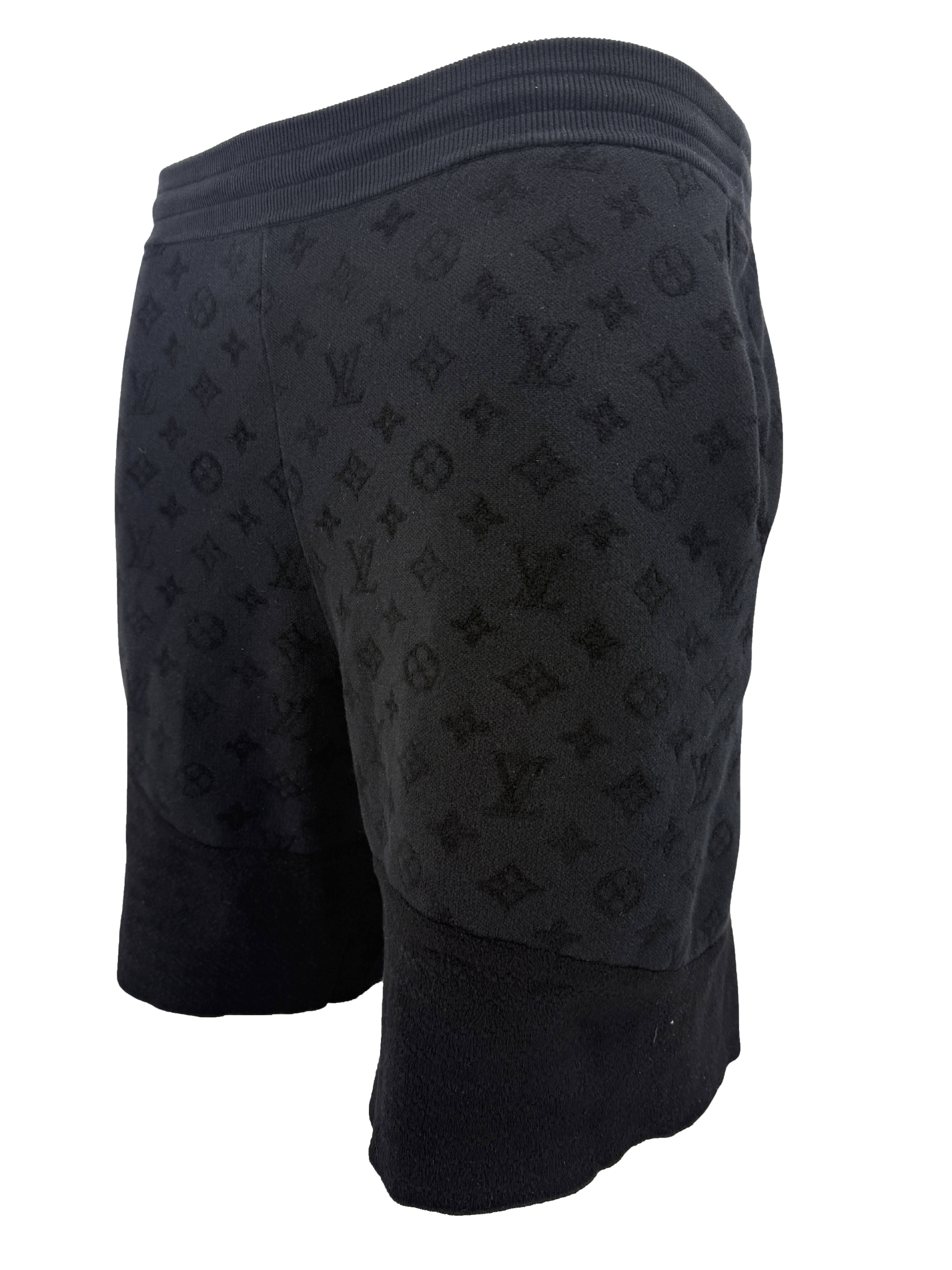 Louis Vuitton Jacquard Monogram Knitted Shorts - Black
