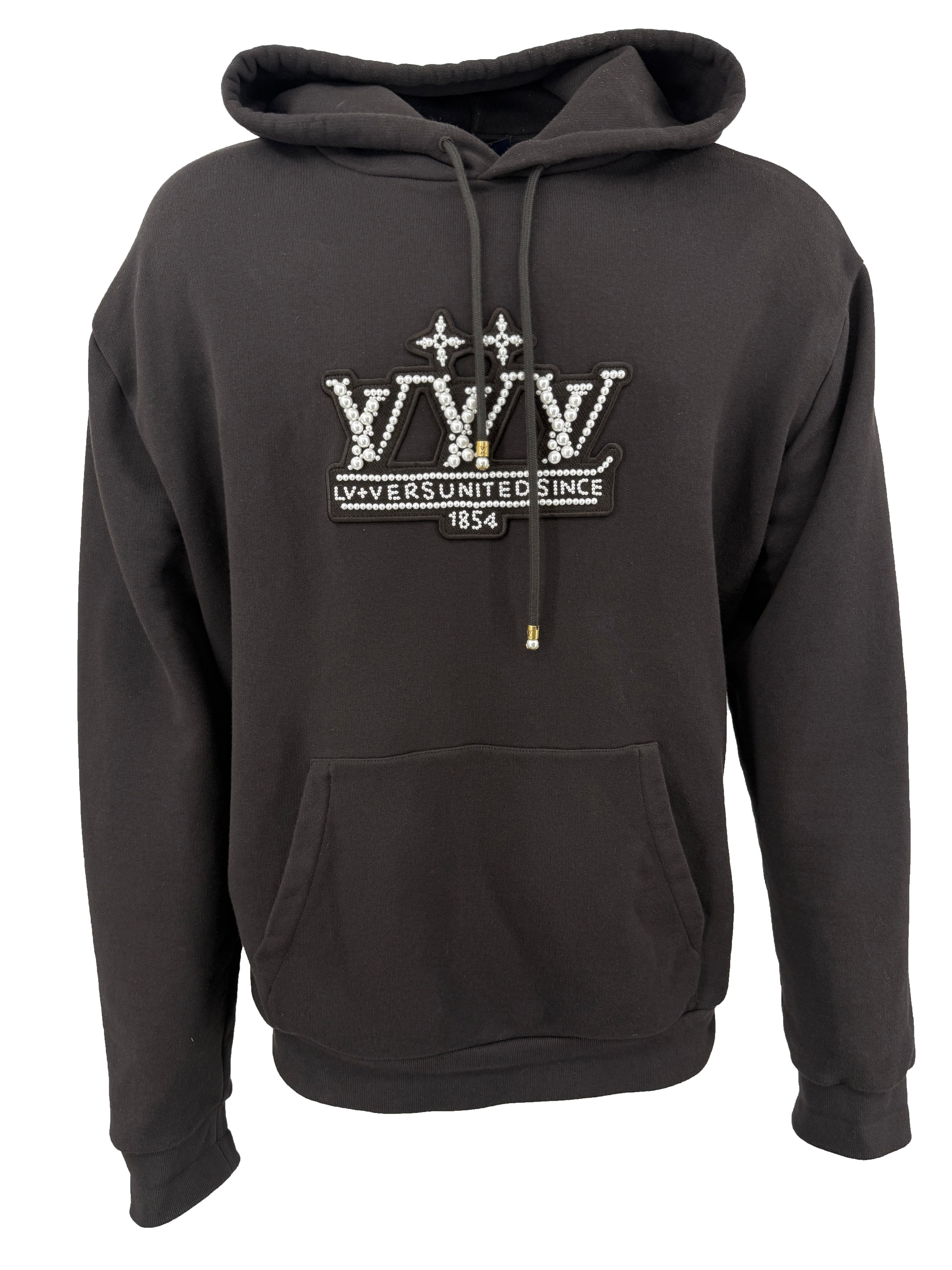 Louis Vuitton Pearl-Embellished Hoodie - Brown