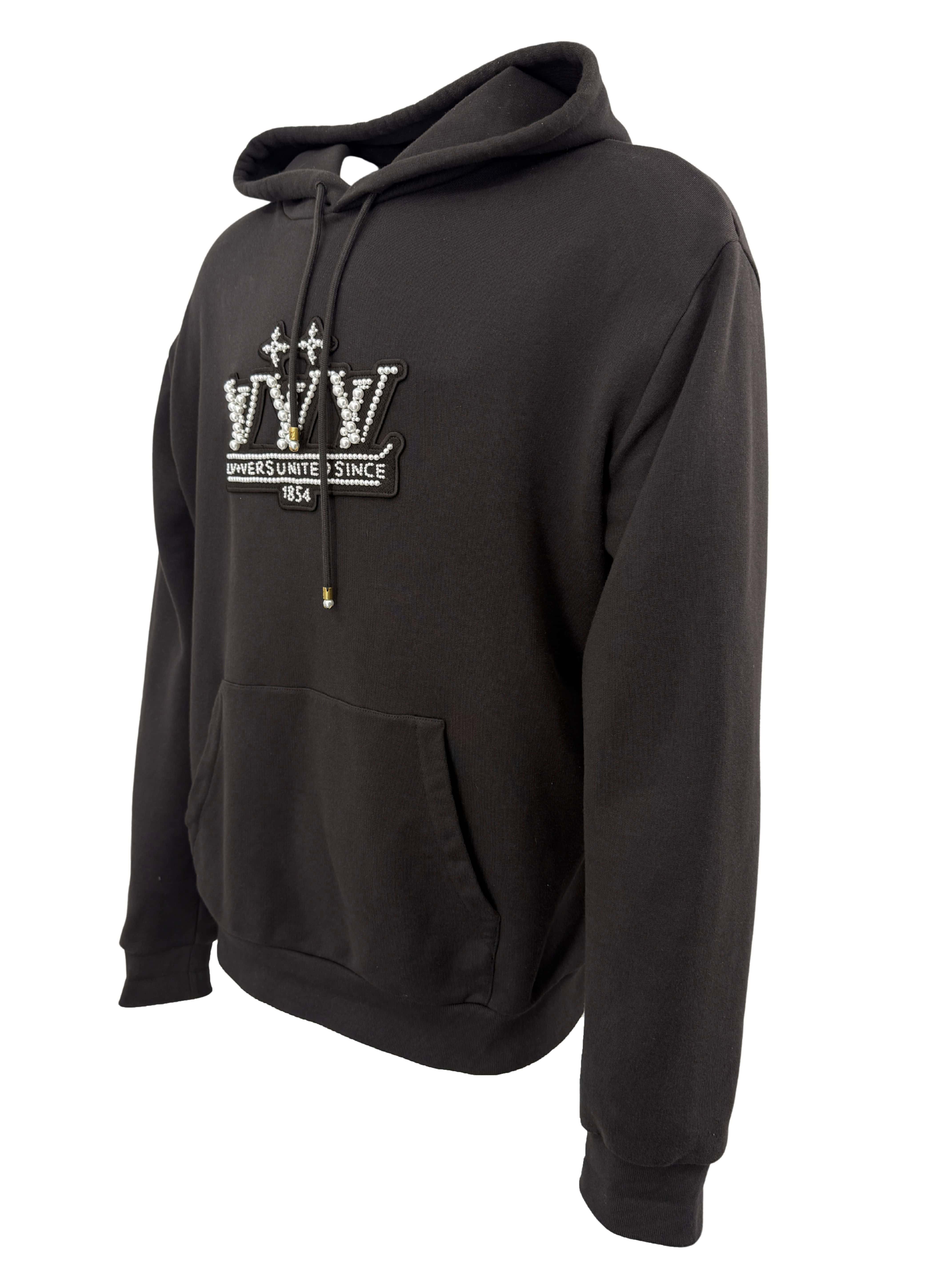 Louis Vuitton Pearl-Embellished Hoodie - Brown