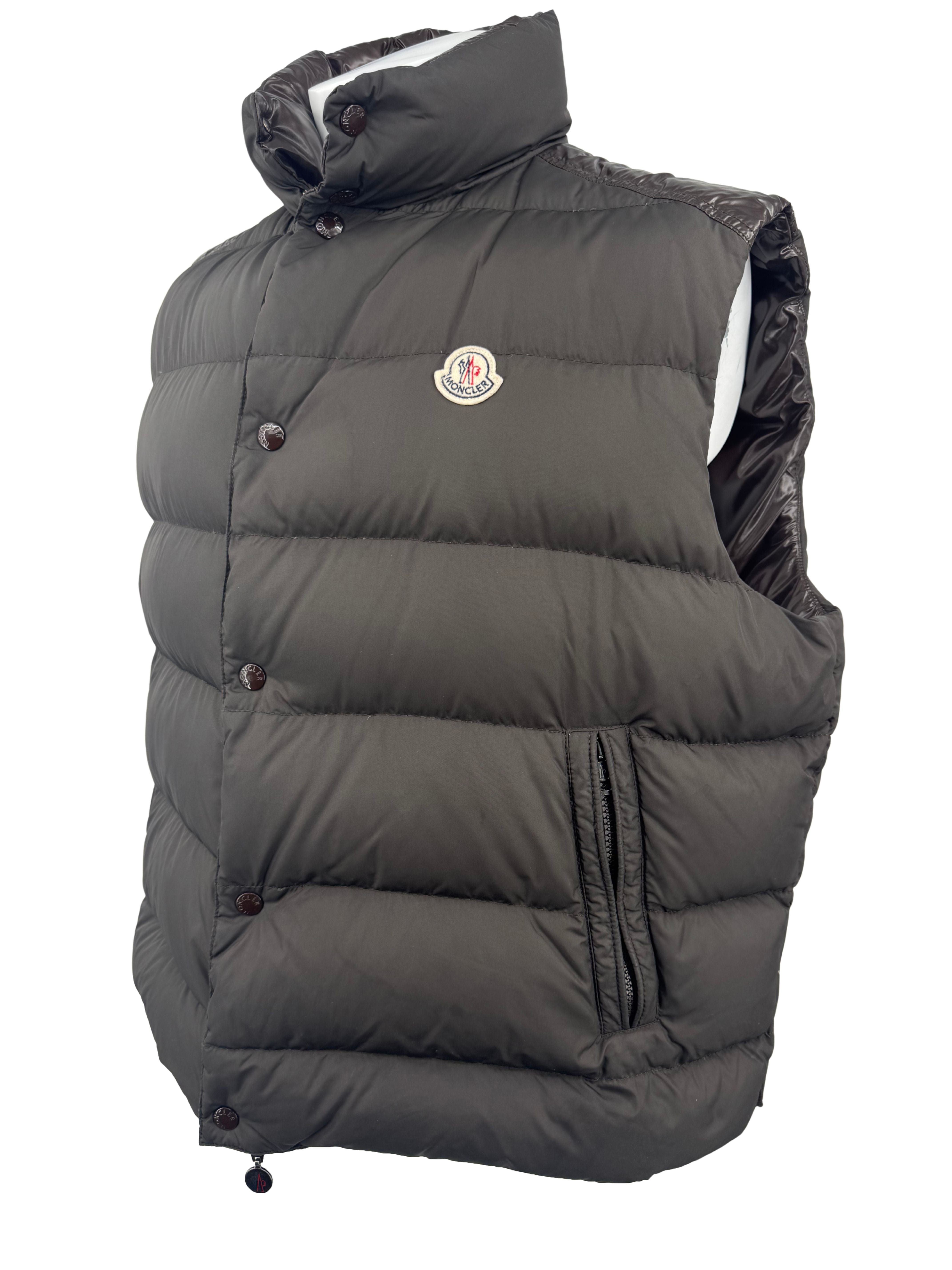 Moncler Cheval Down Gilet - Brown