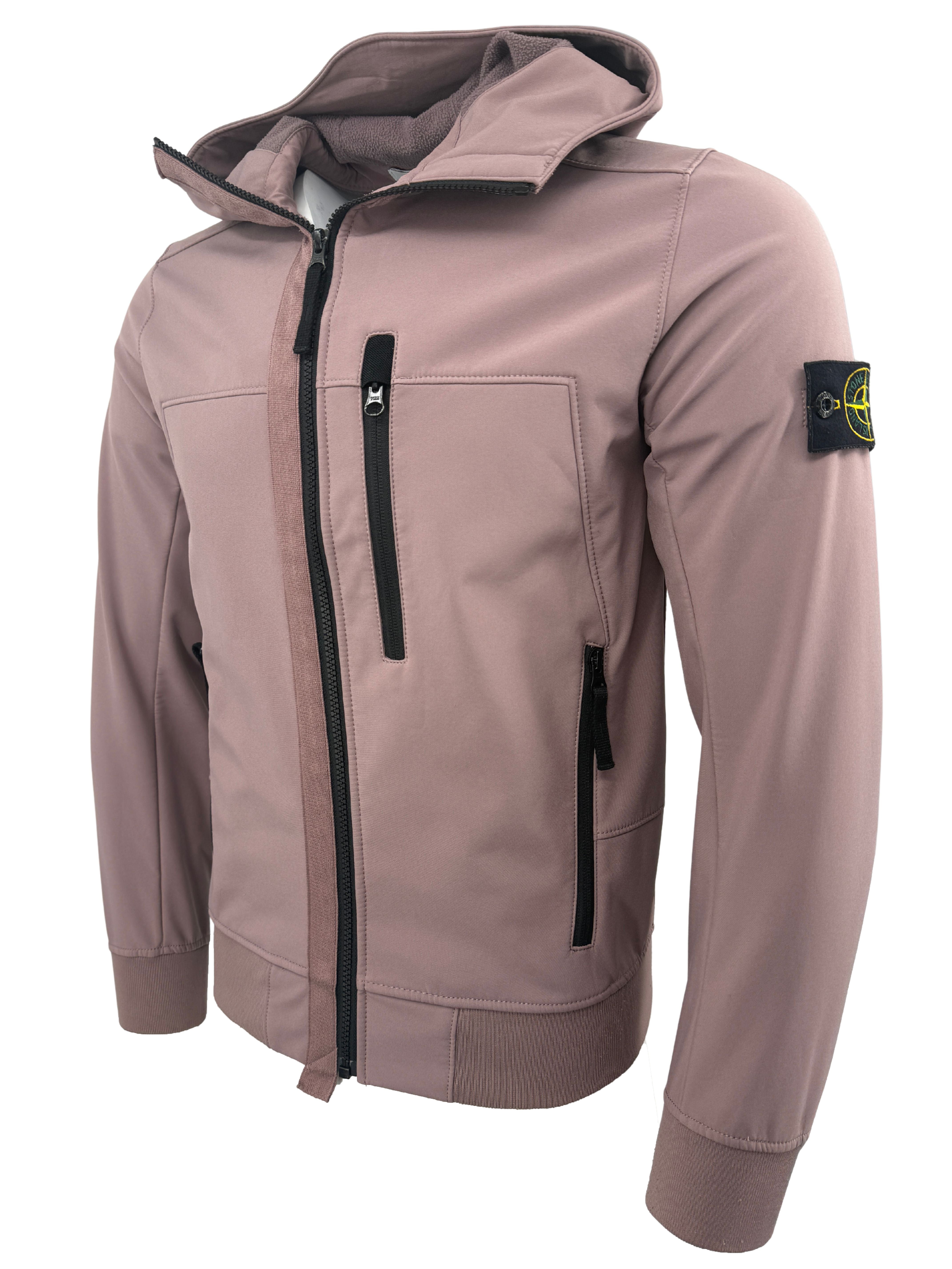 Stone Island Hooded Soft Shell-R Jacket - Salmon