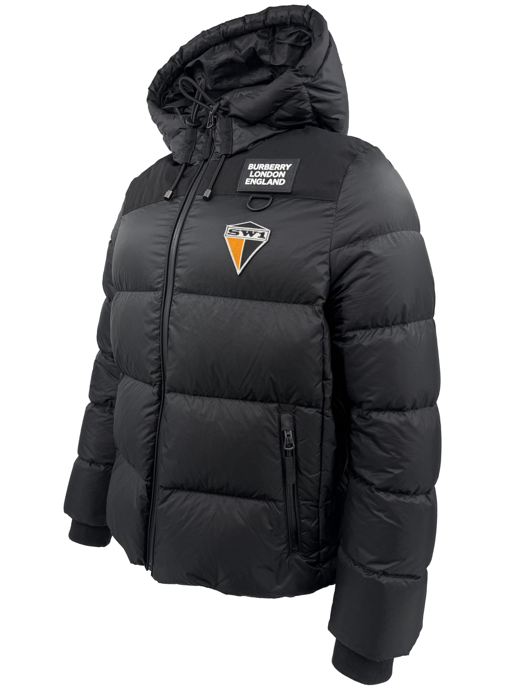 Burberry SW1 London Logo Puffer Jacket - Black Burberry