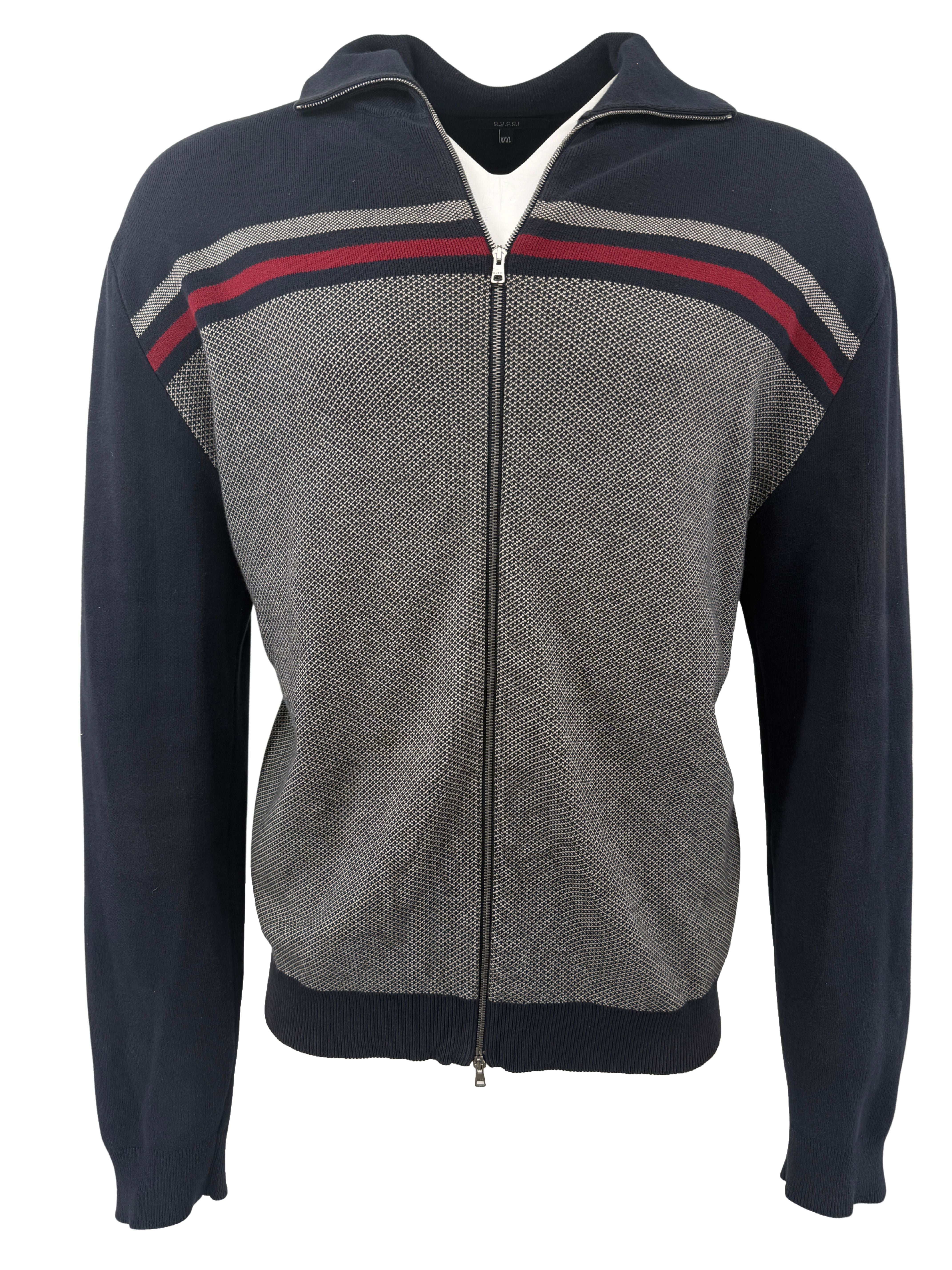 Gucci GG Jersey Cotton Jacket - Navy