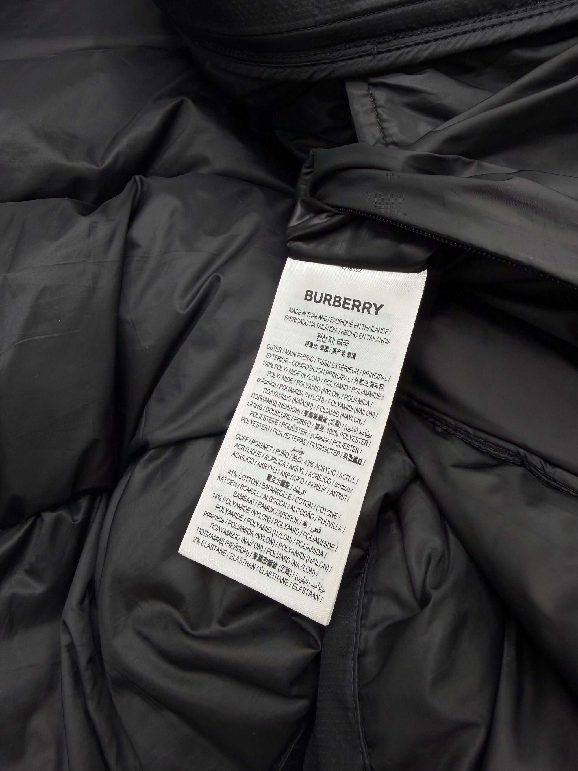 Burberry SW1 London Logo Puffer Jacket - Black Burberry
