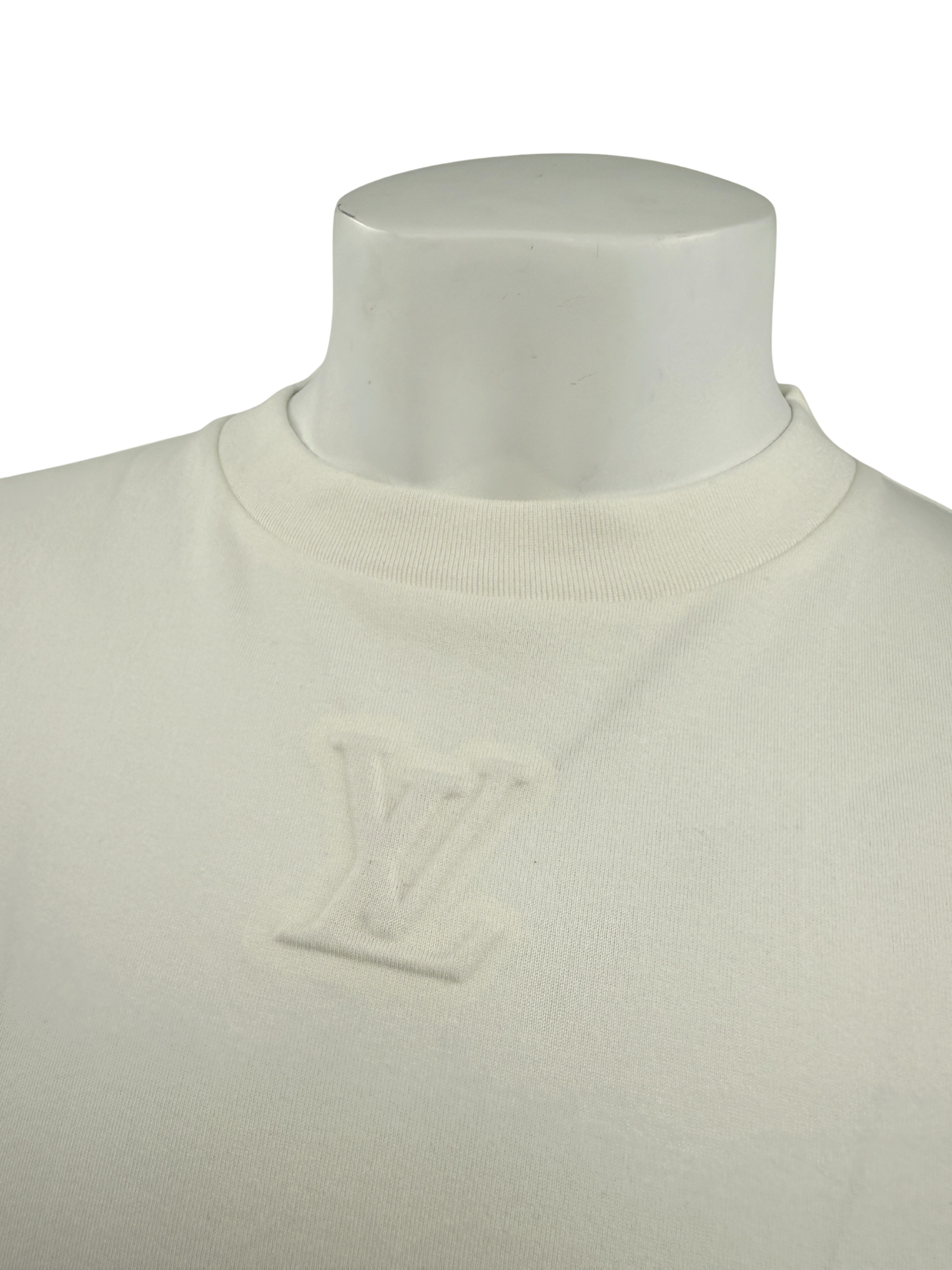 Louis Vuitton Embossed LV Long-Sleeved T-Shirt - White